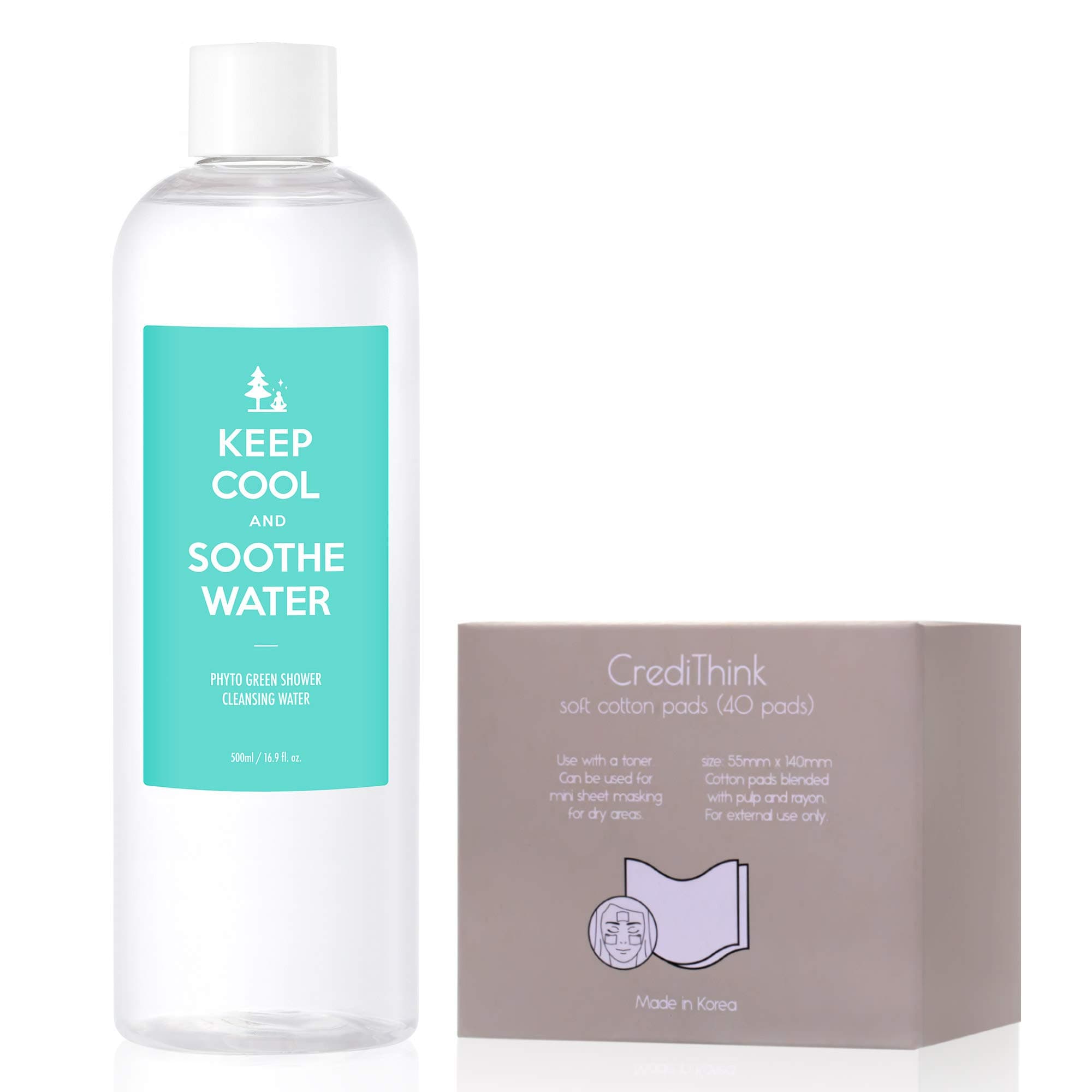 KEEP COOL Soothe Water Cleanser, Mild Acidic pH 5.5 for Cleansing, Soothing & Calming – Moisturizing Makeup Remover, Pore Minimizing – Removes Water-Proof Makeup Mascara, Eyeliner, Lip Stick