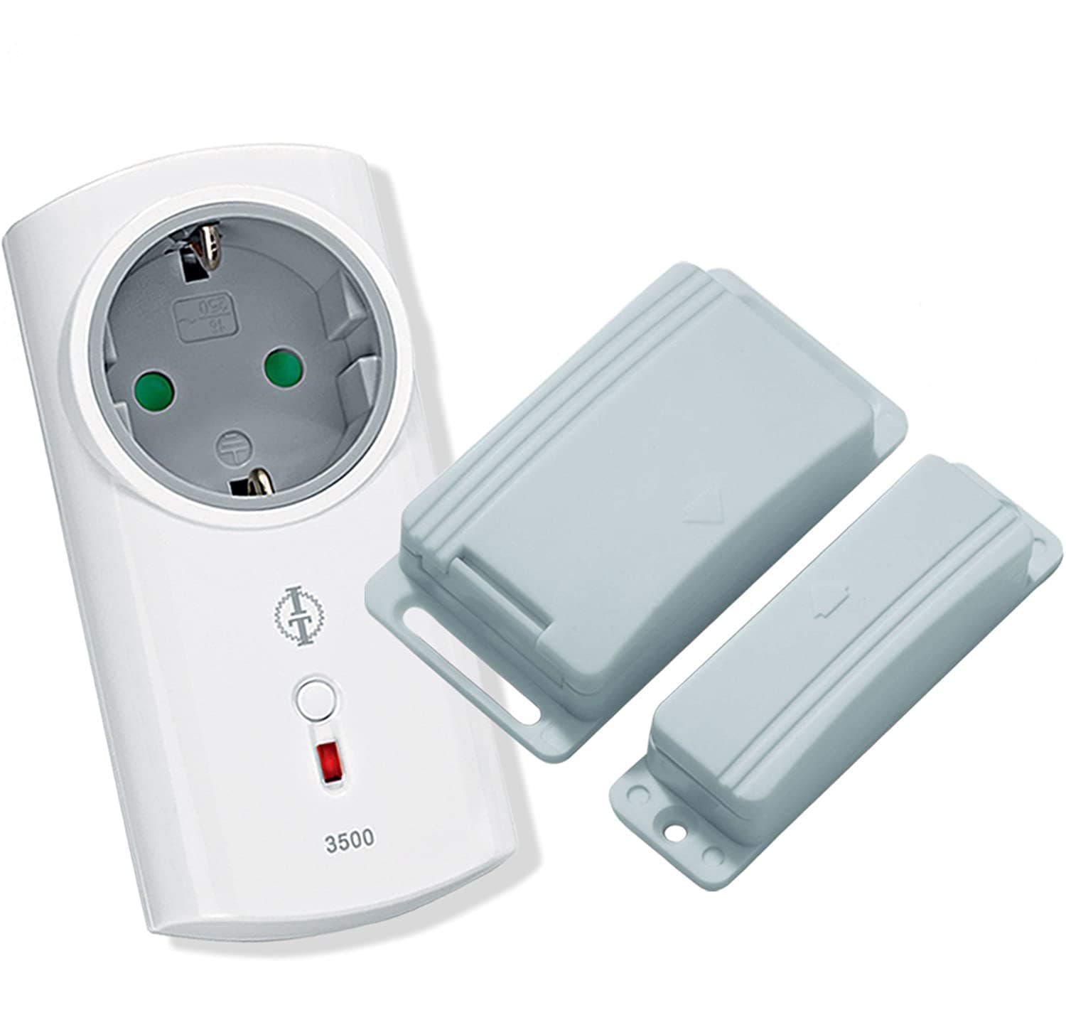 Intertechno Remote Exhaust Control Set 3500 W includes Radio Plug Socket ITLR-3500 and Window Sensor ITM-100 Fume Hood for Fireplaces Window Contact Switch