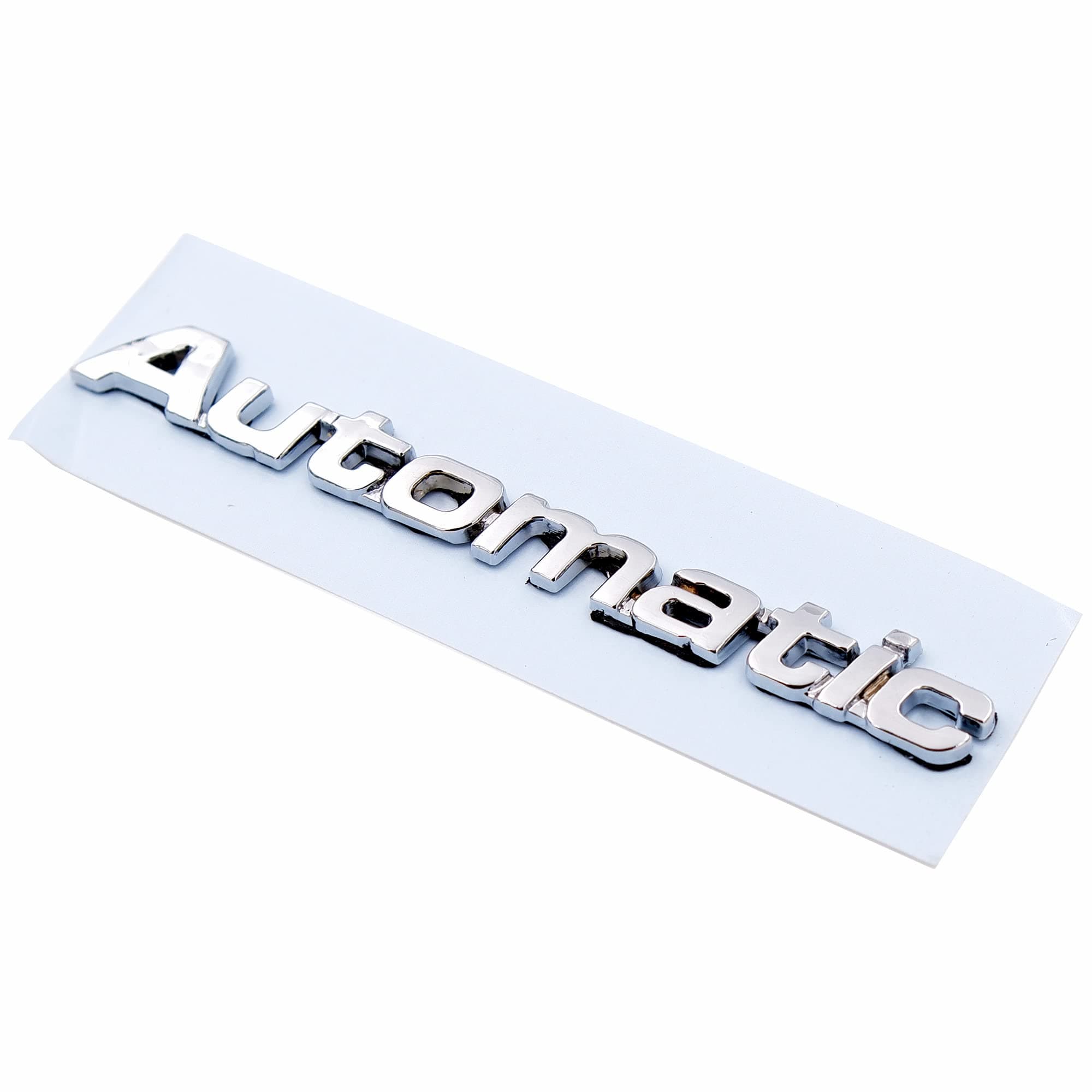 Chrome Finish Automatic Car Sticker - Automatic Emblem for Car (14.5x2 cm)