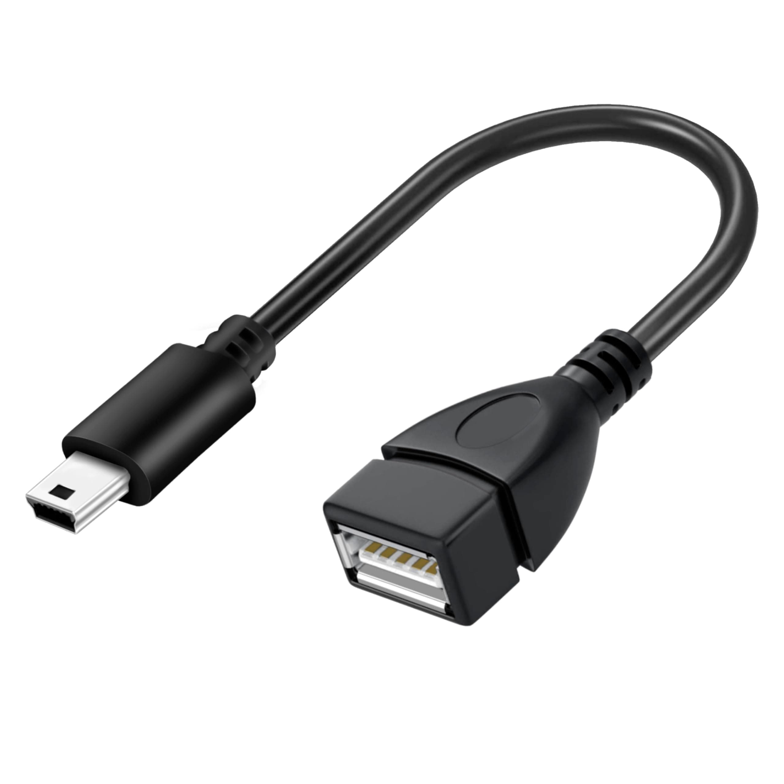 SaiTech IT Mini USB OTG Cable for Digital Cameras - USB A Female to Mini USB B 5 Pin Male Adapter Cable