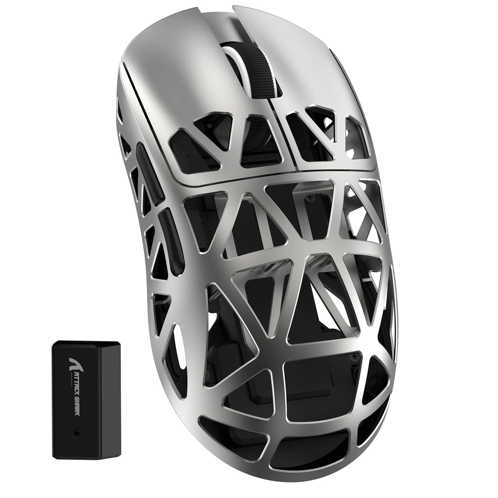 ZIYOU LANG x Attack Shark R2 Superlight Wireless Gaming Mouse,Magnesium Alloy, PixArt PAW3950 Sensor,Adjustable 42K DPI,8K Hz Polling Rate,5 Programmable Button,Long Battery Life,PC/Mac/Xbox/PS-Grey