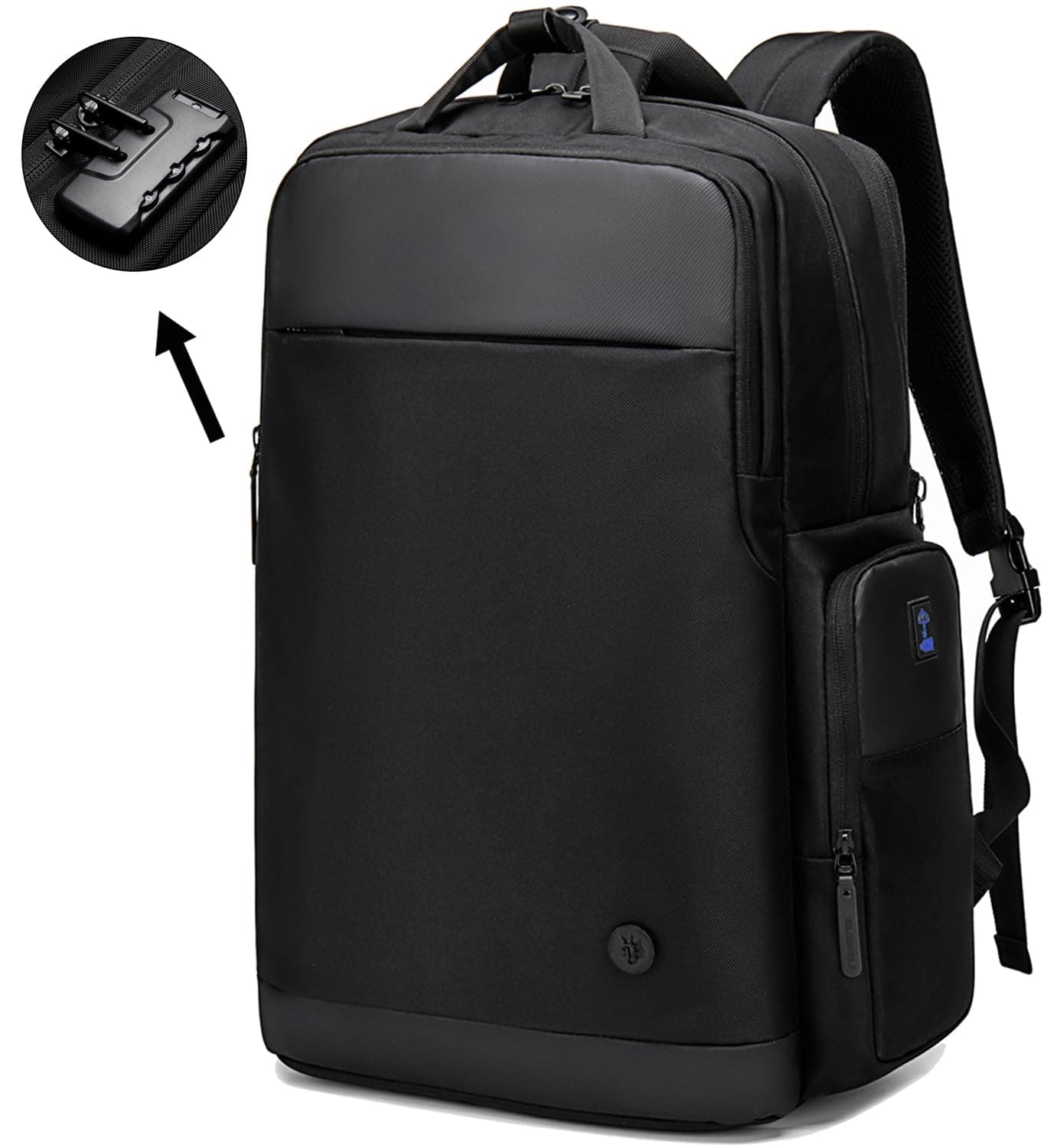 - Golden Wolf Office Backpack for Men 26-38L TSA Lock Expandable Clothing Pocket Anti-theft Bag with Lock USB Port 17.3" Business Laptop Backpack for College Daily, Black