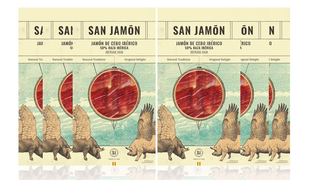 San Jamon Sliced Iberico Ham Pack 6 x 100g