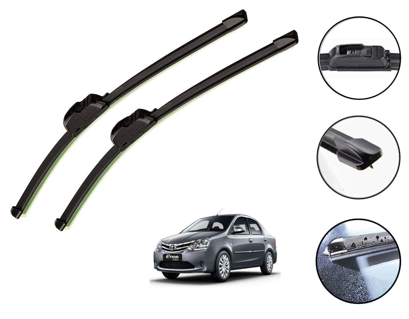 Auto Hub Car Wiper Blade Compatibility with Etios - Set of 1 Pc (D-26)