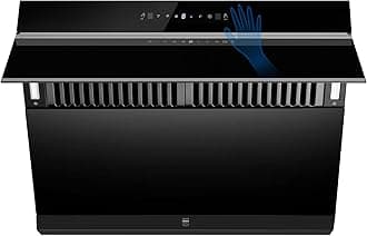 Under Cabinet Range Hood 30 inch,Wall Mount Kitchen Hood 900 CFM with Heating Auto-cleaning Function, Gesture& Touch Control,Tempered Glass Surface Vent Hood 3 Speed Exhaust Fan,Baffle Filters