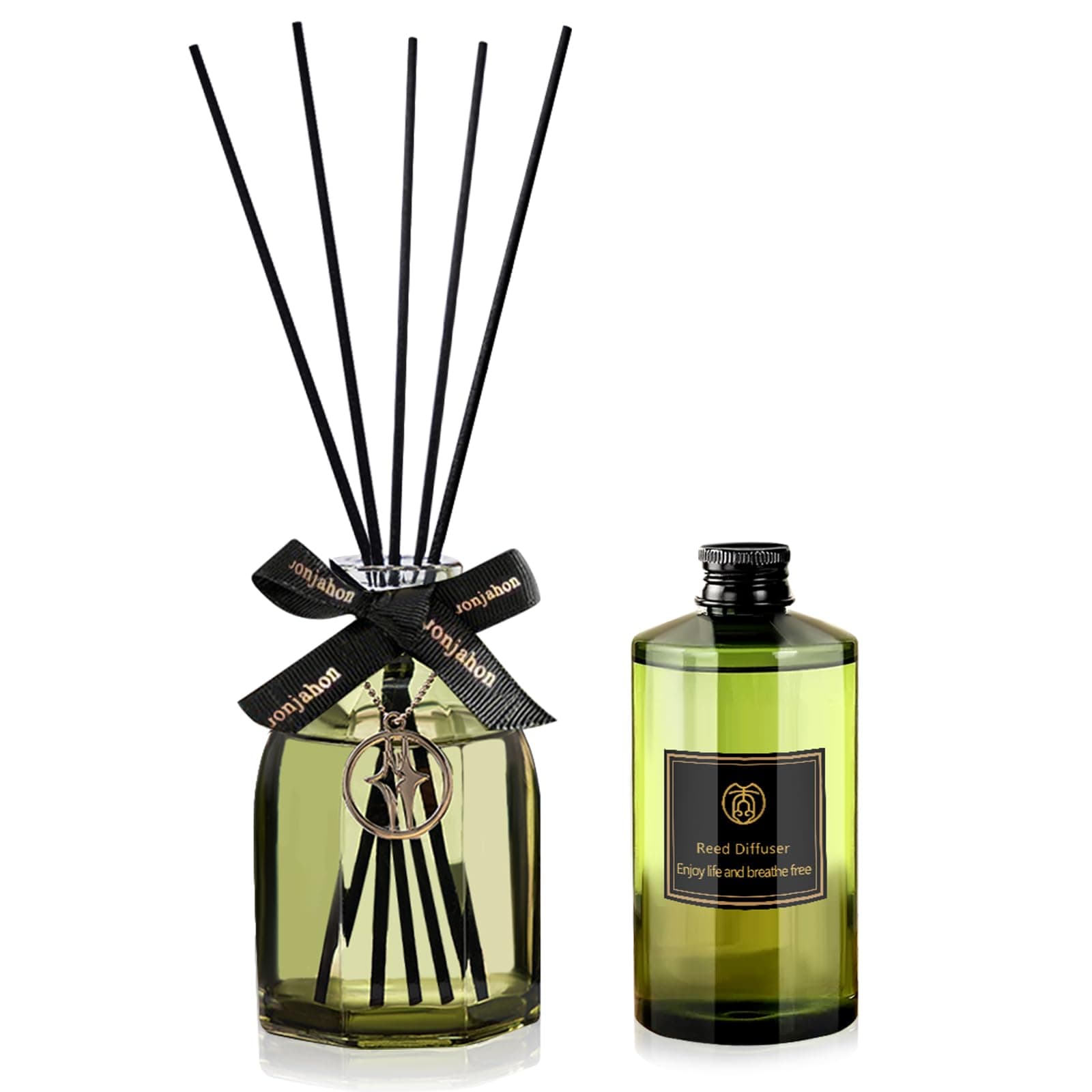 Reed Diffuser Set 10.14 Oz Fragrance Scent Aroma Perfume Oils Refill Rattan Sticks Air Freshener Aromatherapy .for Room House Kitchen Bedroom Office Hotel Deodorize Odor Removal(Fresh Cologne)