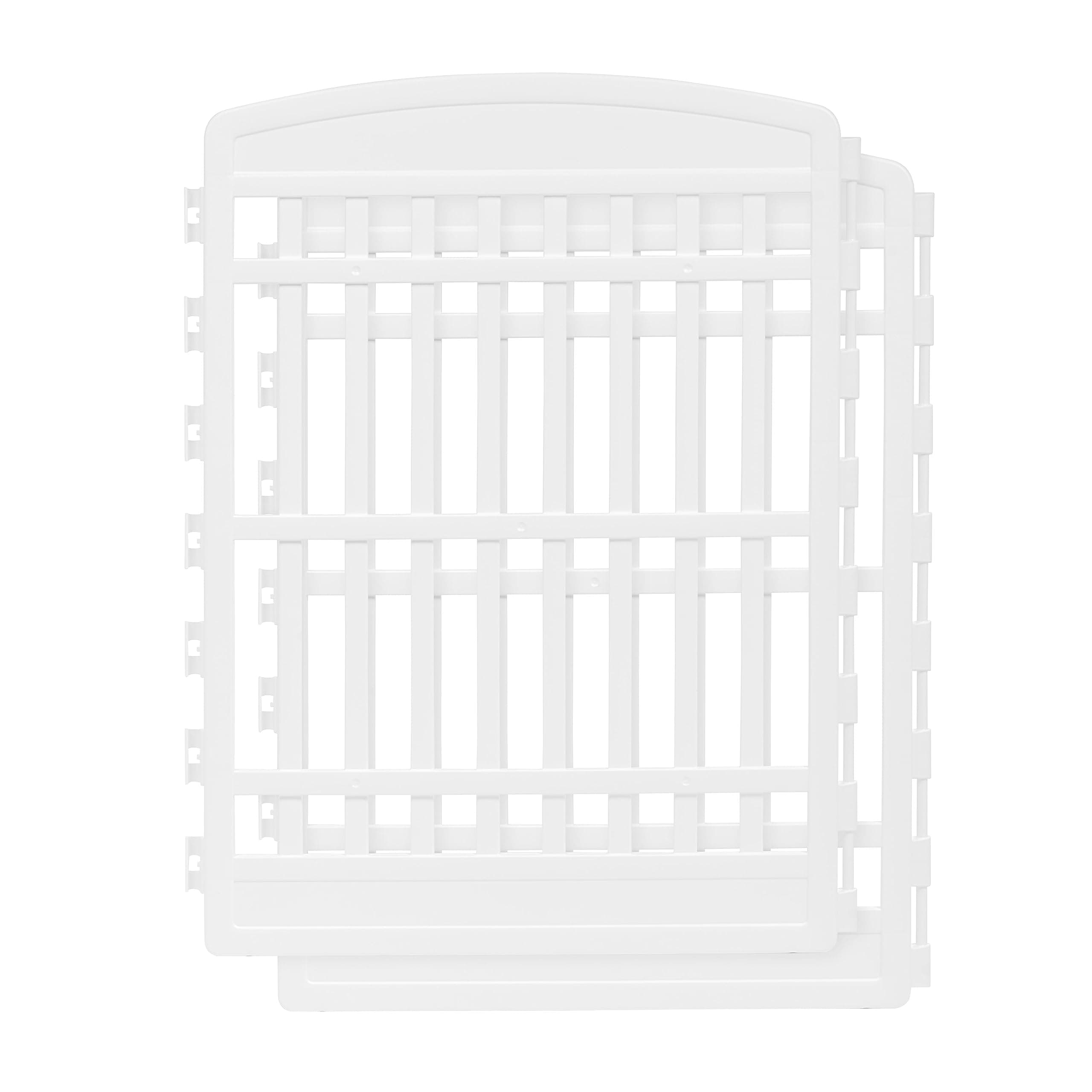 IRIS USA 34" 2-Panel Add-On Panels, Pet Dog Puppy Playpen, Foldable, Customizable, White