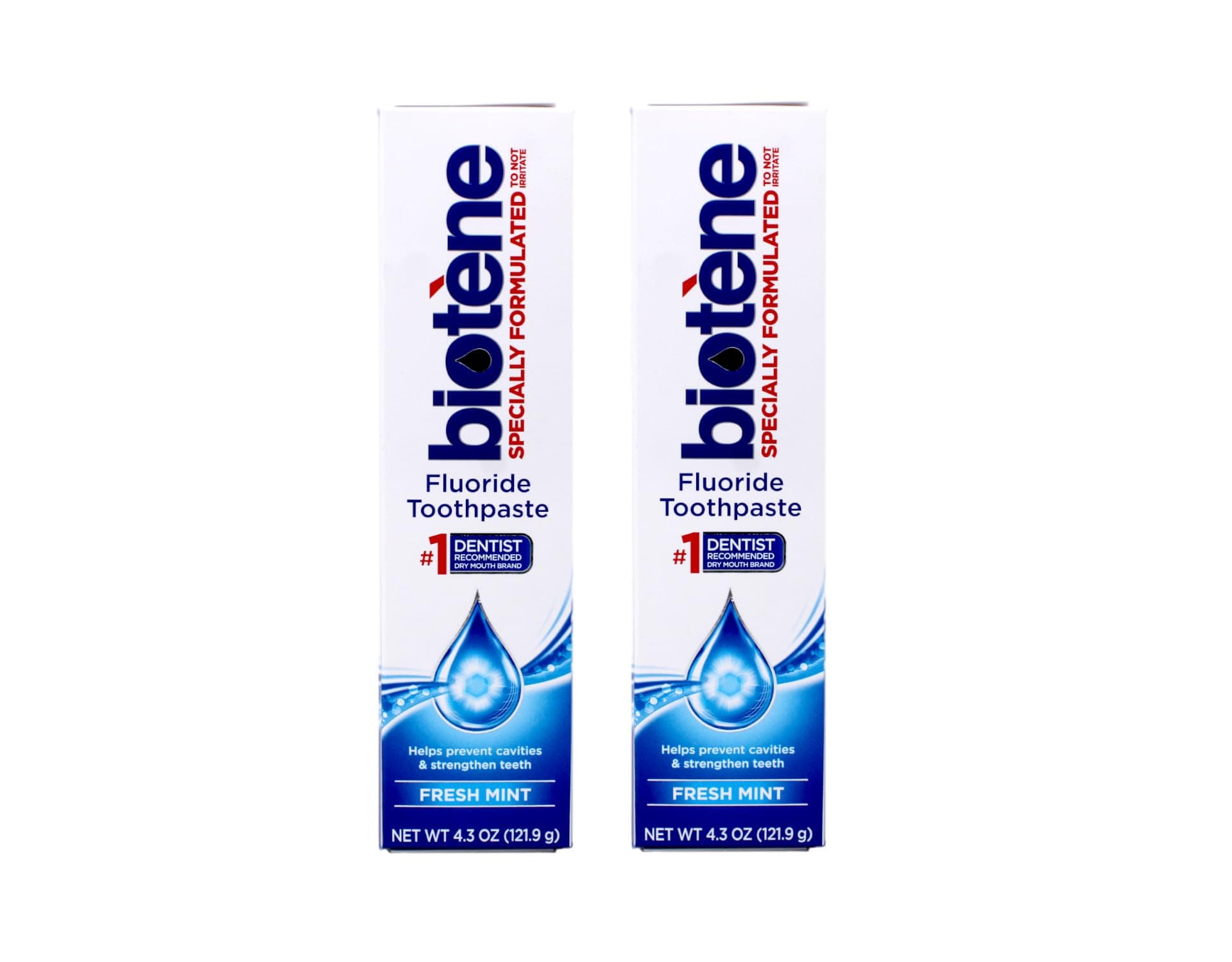 Dry Mouth Fluoride Toothpaste Fresh Mint Original 4.3 Oz. (2 Pack)