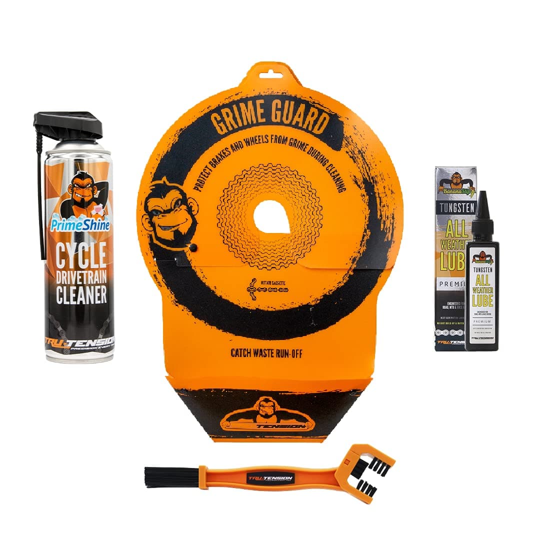 Bicycle Grime Guard Bundle | 4 Piece Bicycle Kit | Protect Brakes & Wheels During Cleaning | Bicycle Tools & Accessories (Suitable for Bicycles Only)