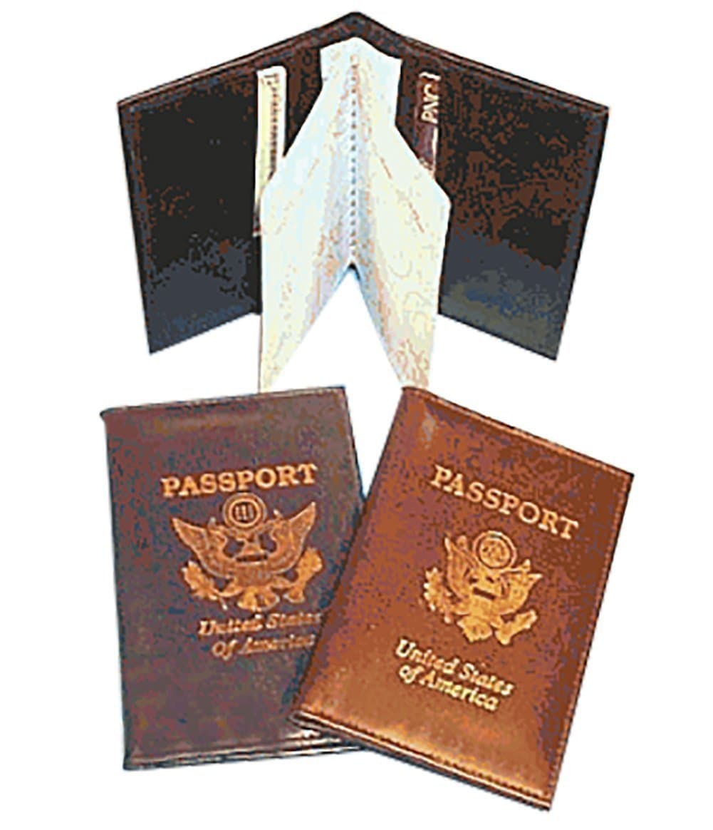 Genuine Leather Passport Cover (Black)
