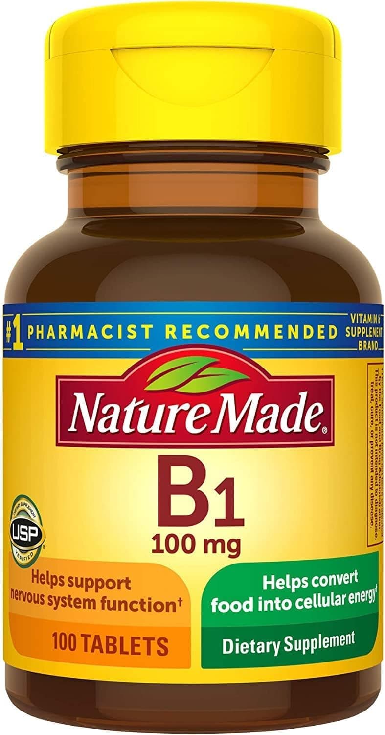 Nature Made Vitamin B-1 100 mg Tablets, 100 Tablets (Pack of 2)2