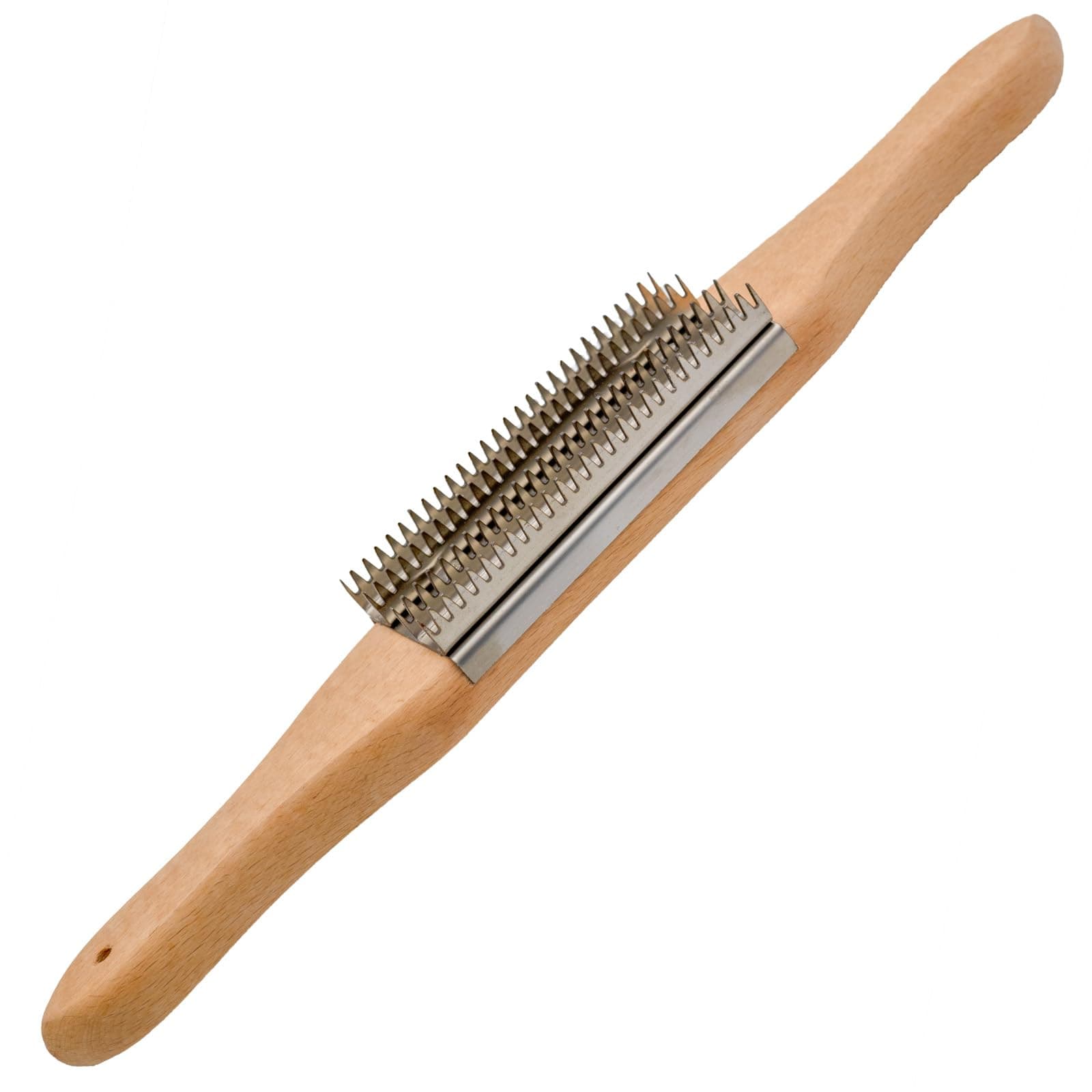 15" Buffer Wheel Rake,Polishing Rake Tool with 4 Rows of Stainless Steel Rake Teeth Head and Handle, Dress and Clean Buffing Polishing Wheel &Airway Buffing Wheel Surface for Compound Cleaning