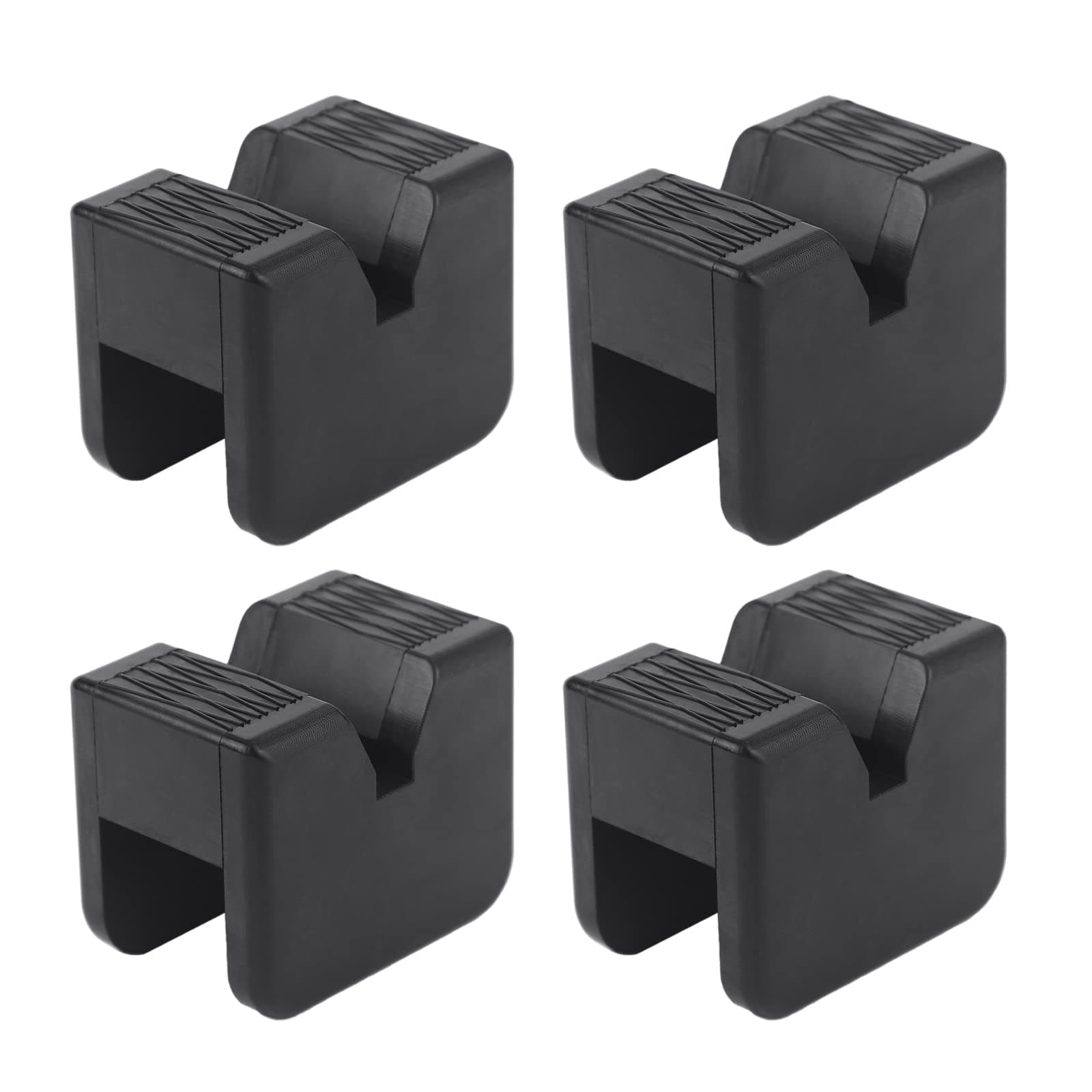 Jack Rubber Pad Adapter,Jack Stand Universal Heavy Duty Rubber,Slotted Frame Rail Pinch Welds Protector Floor Jack Pad Adapter(4 Pack)