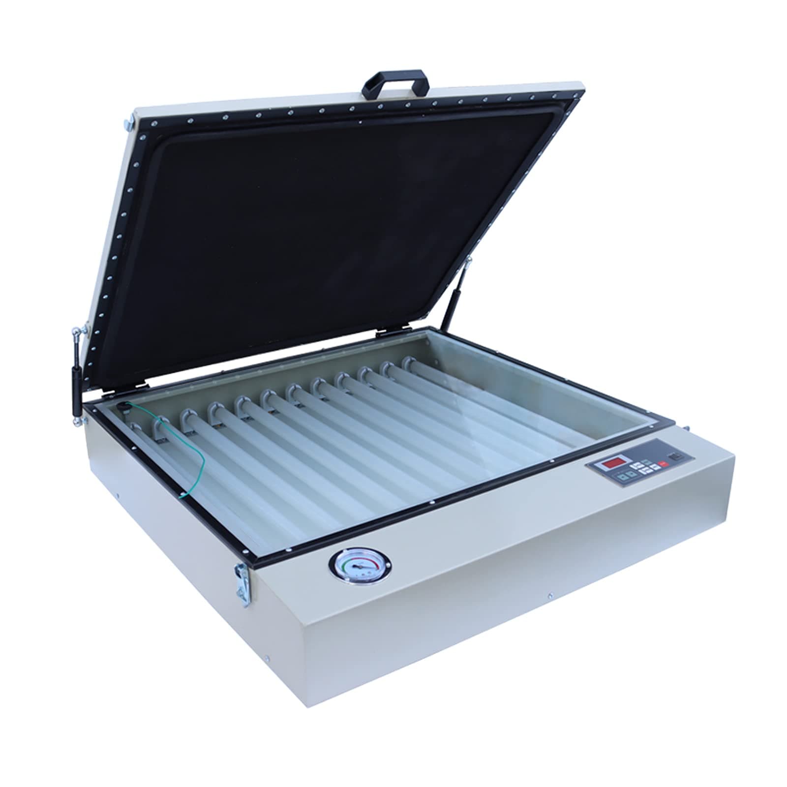 Screen Printing Vacuum Exposure Unit 110V Precise 2420 Inch Pad Printing Plat Making White Color