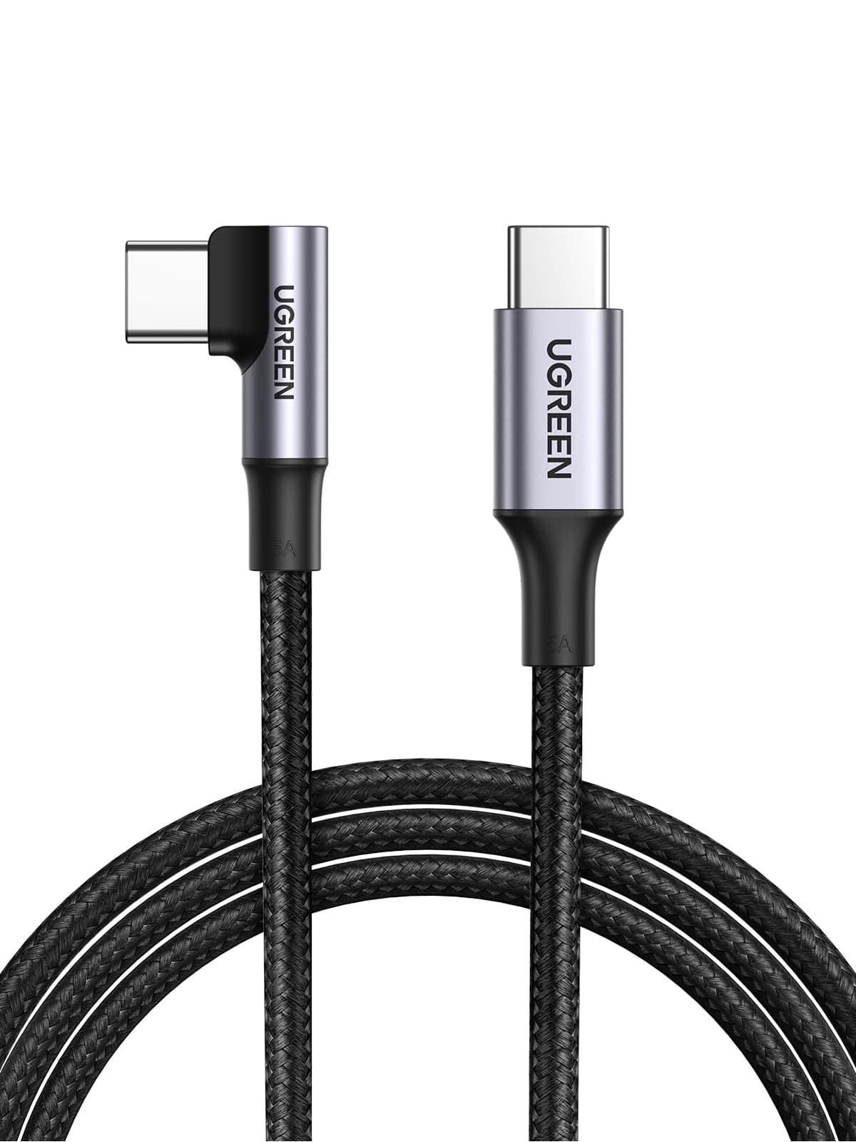 Right Angle USB C to USB C Cable, 100W Type C 90 Degree Fast Charging Cable Compatible with iPhone 17/17 Air/17 Pro/16, MacBook Pro 2022, iPad Pro 2022, Dell XPS, Samsung Galaxy S25/S24, 6.6FT
