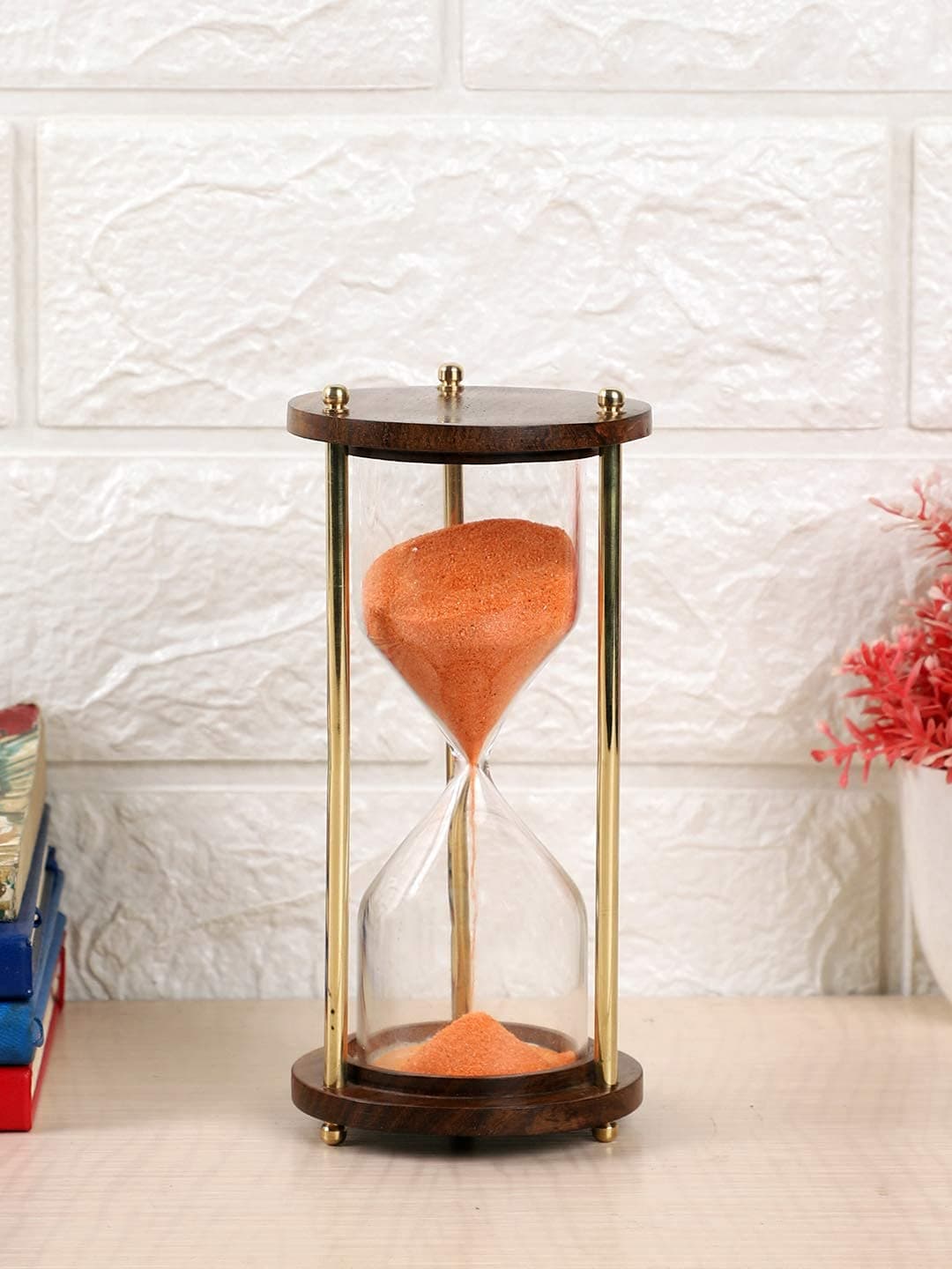 TN Instrument Hourglass Timer 5 Min,Wooden Frame Sand Timer,Decorative Sandglass,Creative Handcraft Decoration,Time Management Assistant,for Kitchen Classroom Home Office Toothbrush Timer