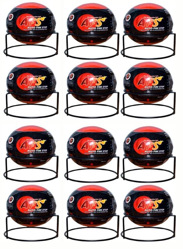 AFS Fireball-Fire Extinguisher Ball, Quick Fire Off, Automatic Fire Extinguishing Fire Suppression Device with Mount and User Manual Ideal for Home, Car, Garage and More(1.3kg) (Pack Of 12)