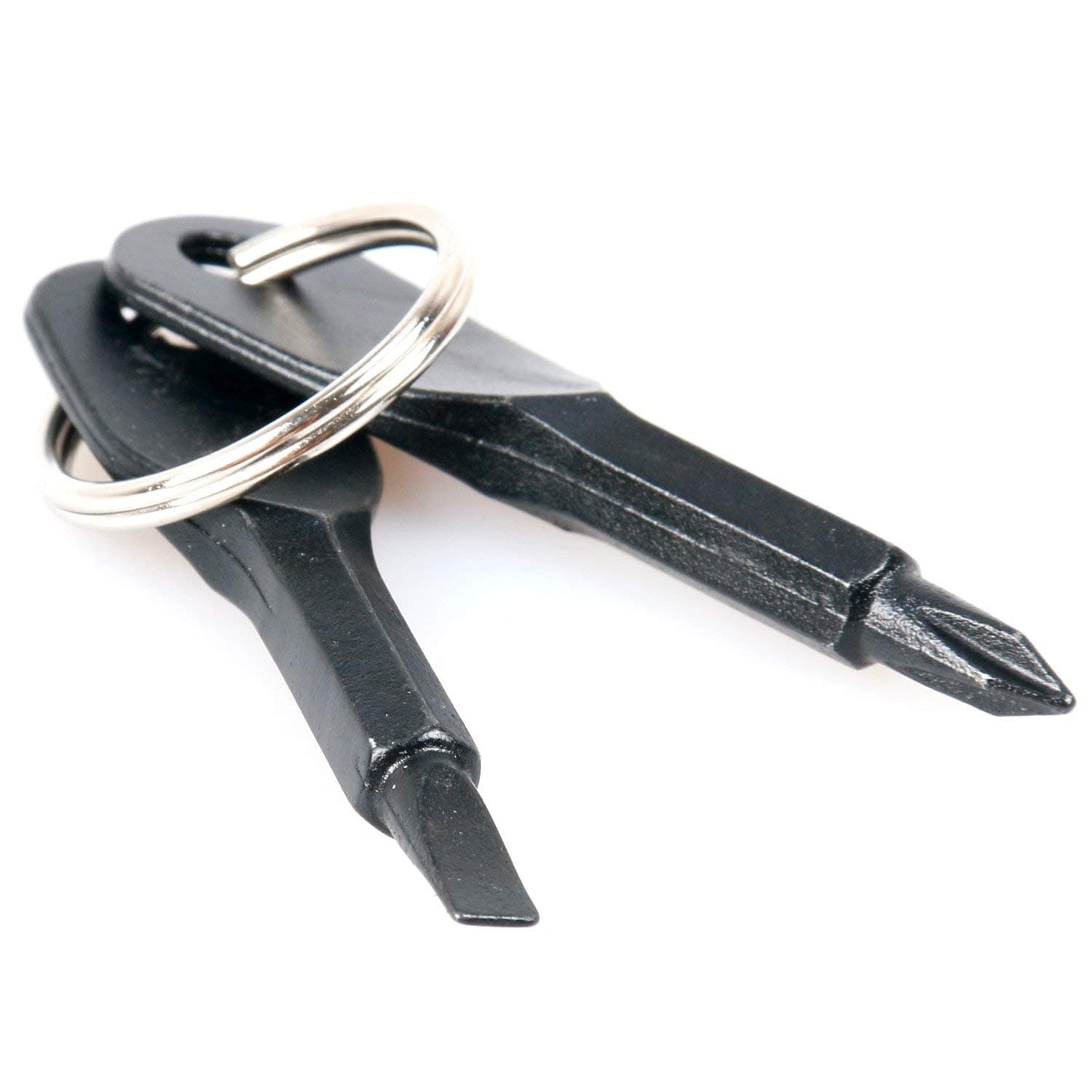 2 Keys/Set Stainless Keychain Pocket Tool Key Screwdriver Set Mini EDC Outdoor Multifunction Tools Phillips-Head Screwdrivers，Flat-Head Screwdrivers