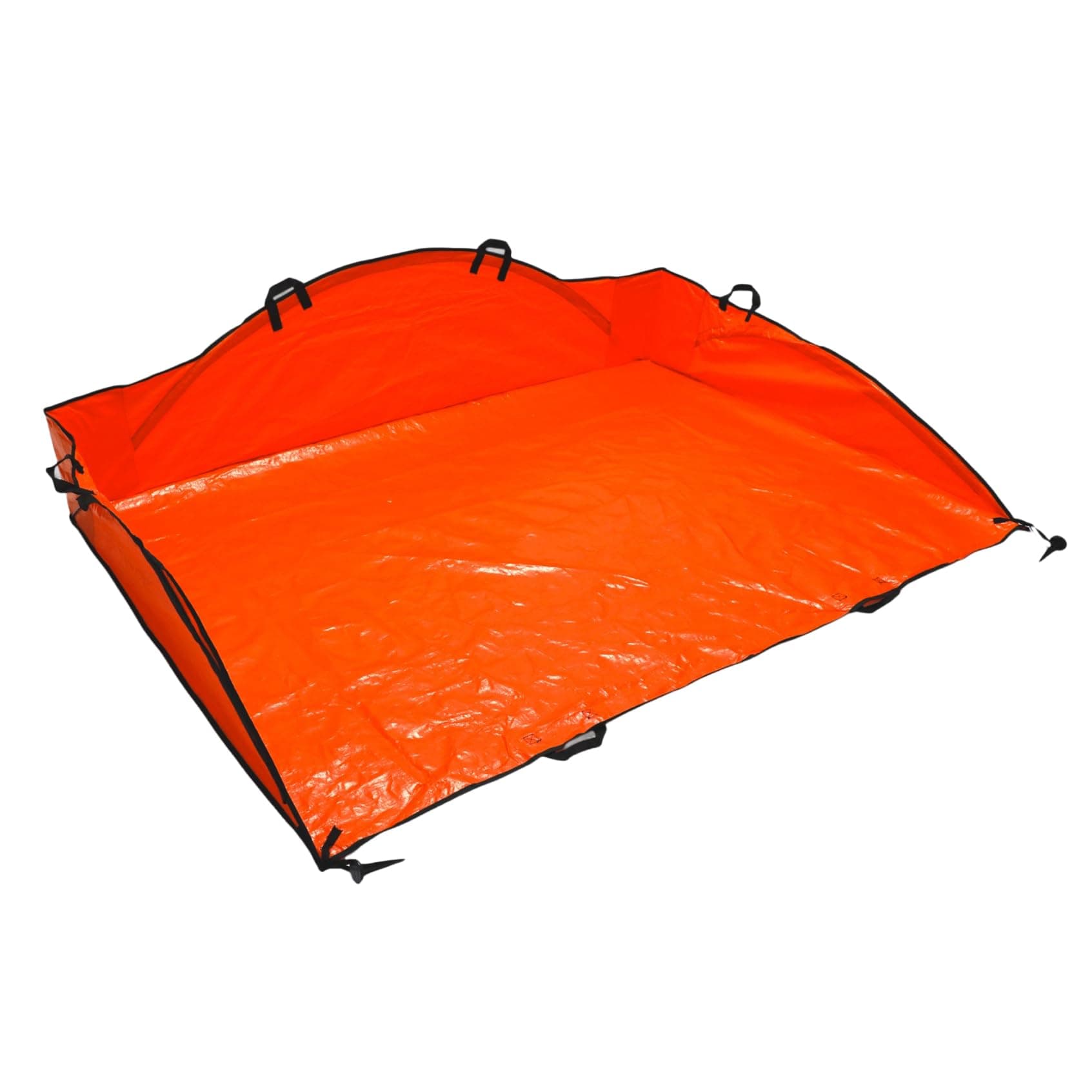 Leaf Tarp for Fast Yard Cleanup –Leaf Collection Tarp with 6 Handles & Ground Stakes – Lawn Leaf Bag for Raking, Garden Debris & Yard Waste Removal, Wind Proof, 5’ x 7’ Large Capacity