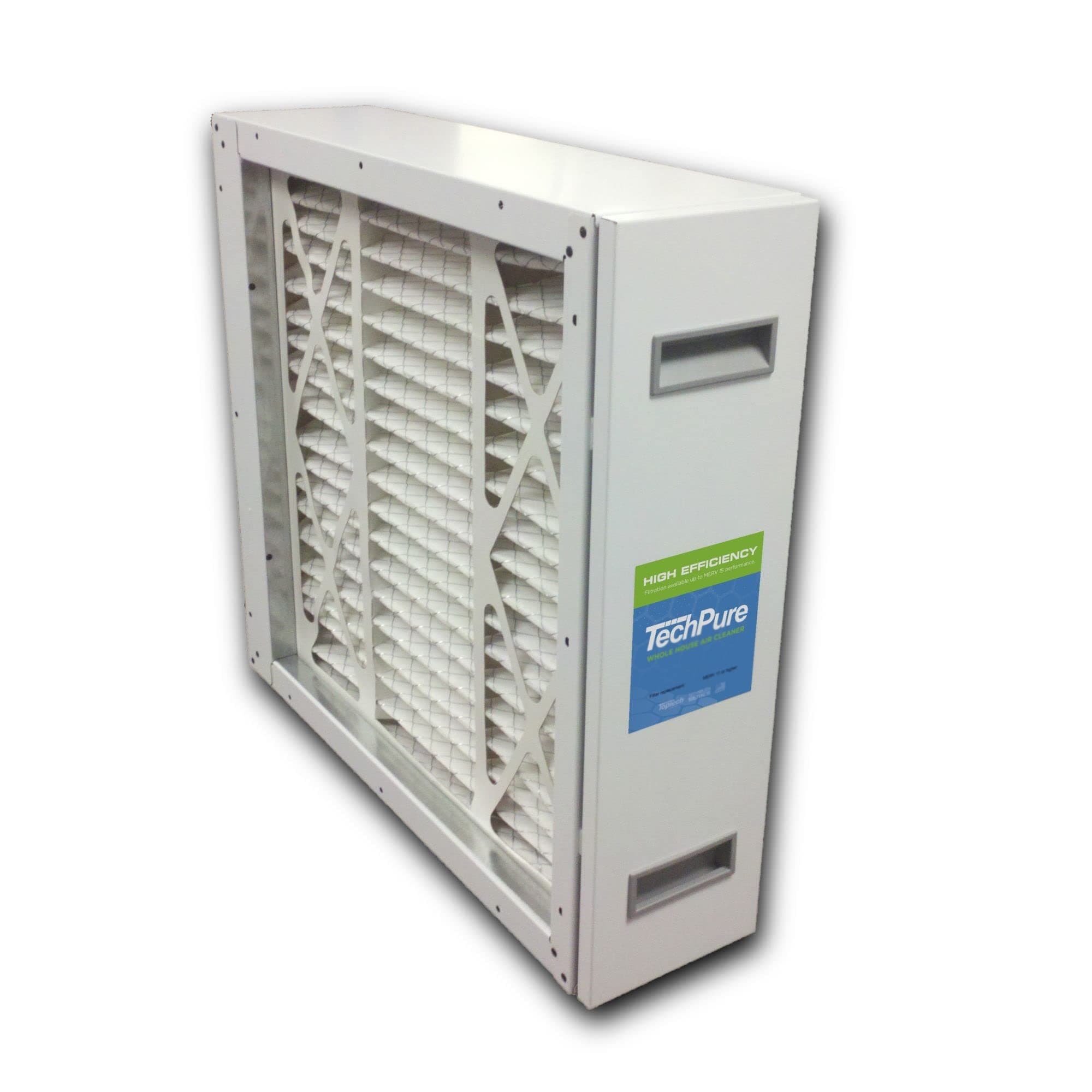 TopTech - 16 x 25 x 4 TechPure Air Filter Cabinet - TT-MAC-1625 - High Efficiency Whole House Air Cleaner - Removes Allergens, Dust, Dander