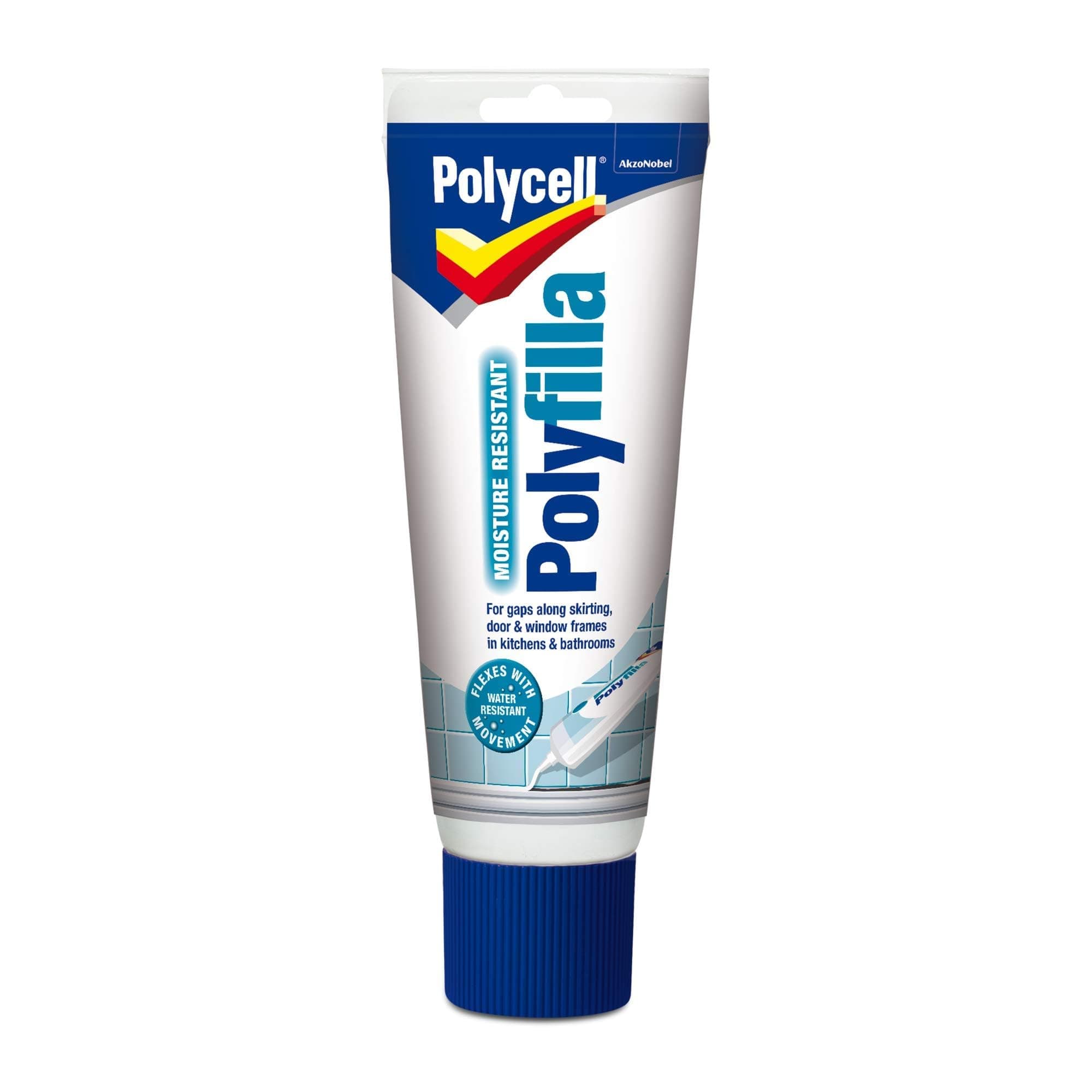 Polycell Ready Mixed Tube Moisture Resistant Polyfilla, 330 g - White