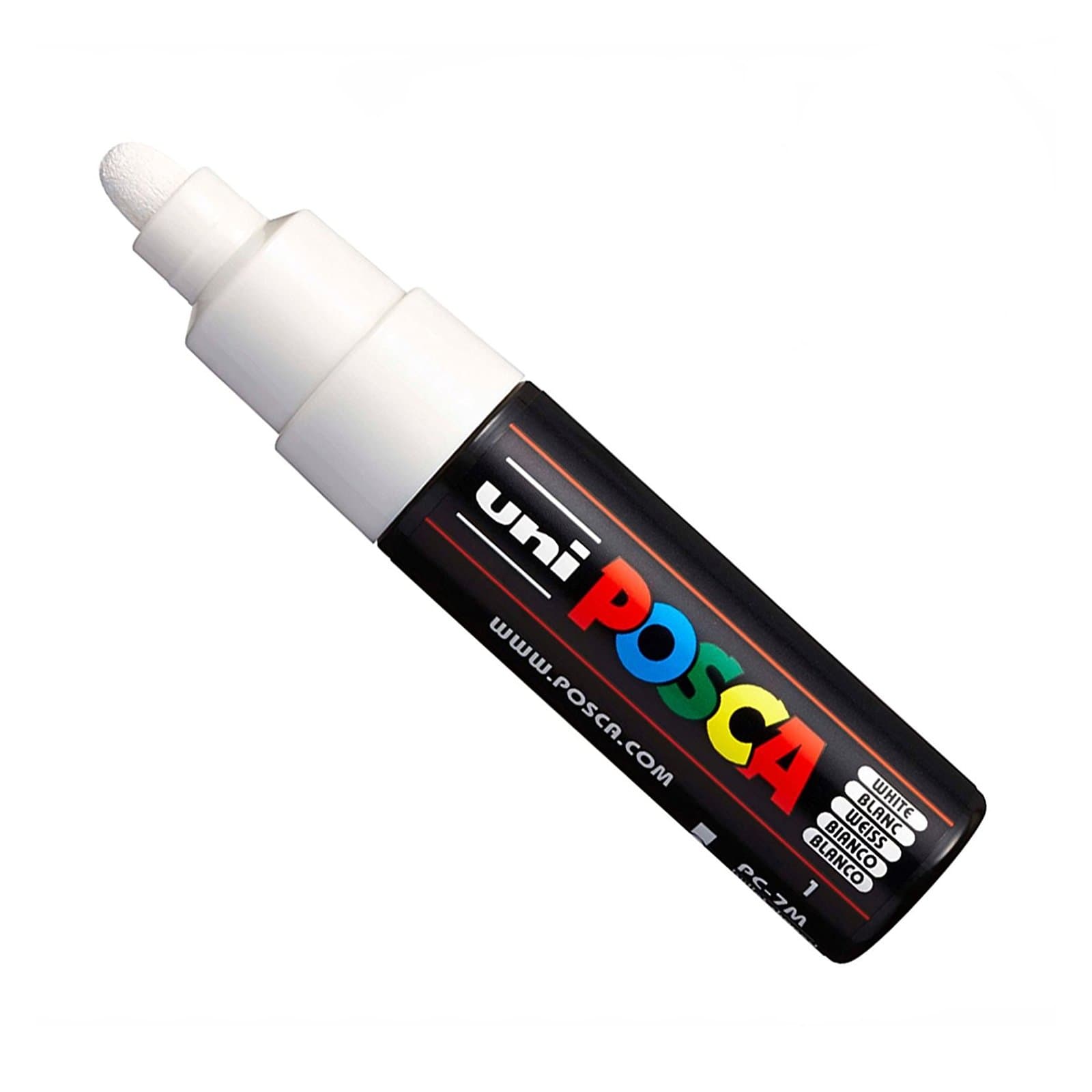 Uni Posca PC-7M Marker Art Pen Large Ball Tip, 5-5.5 mm - White