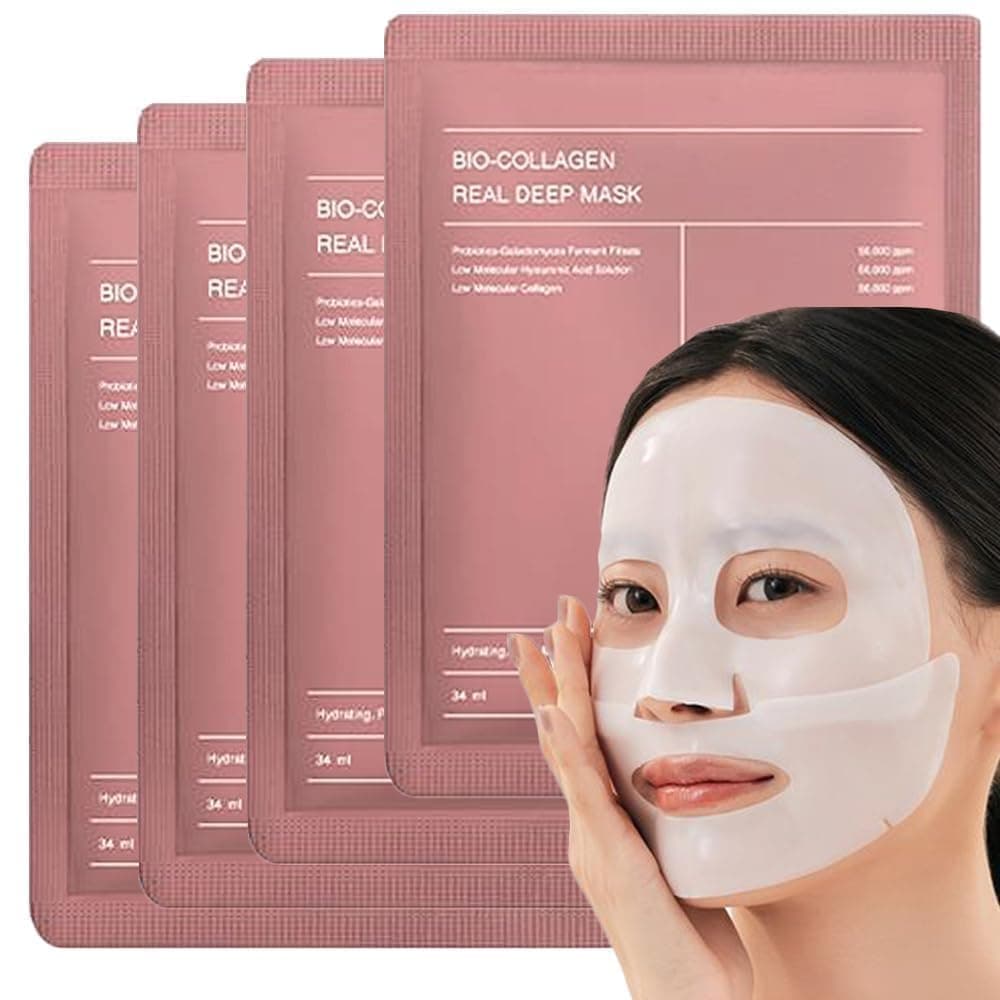 Glow Rest Bio Collagen Face Mask Overnight – Korean Hydrogel Collagen Mask for Glass Skin | Hydrating, Pore Minimizing & Skin Firming | 50,000ppm Collagen Elasticity Mask, Flat Top Set – Pack of 1