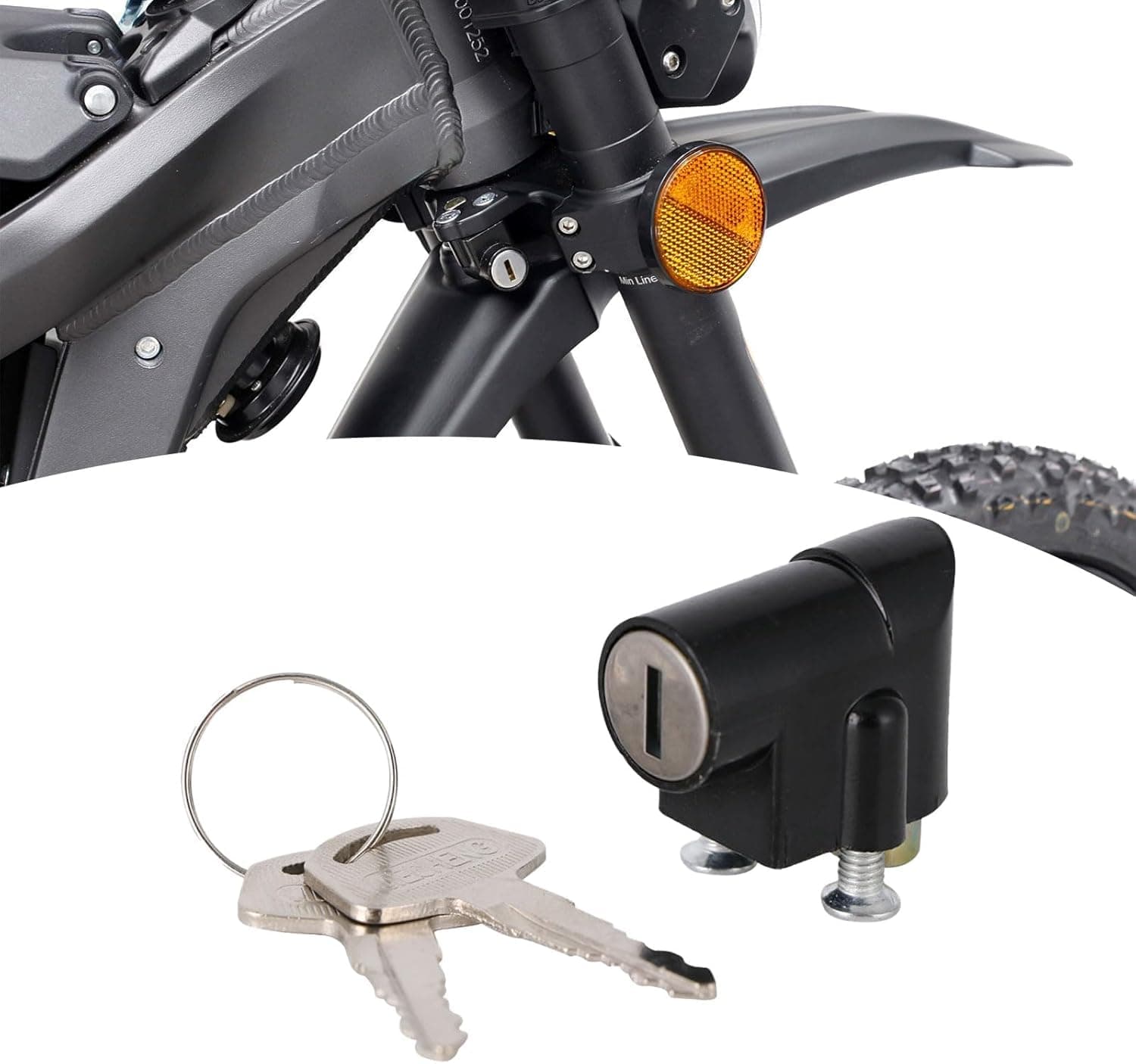 Sur Ron Head Lock Aluminum Handlebar Direction Lock Security Anti-Theft Lock For Sur Ron S/X Segway X160/X260 Electric Dirt Bike