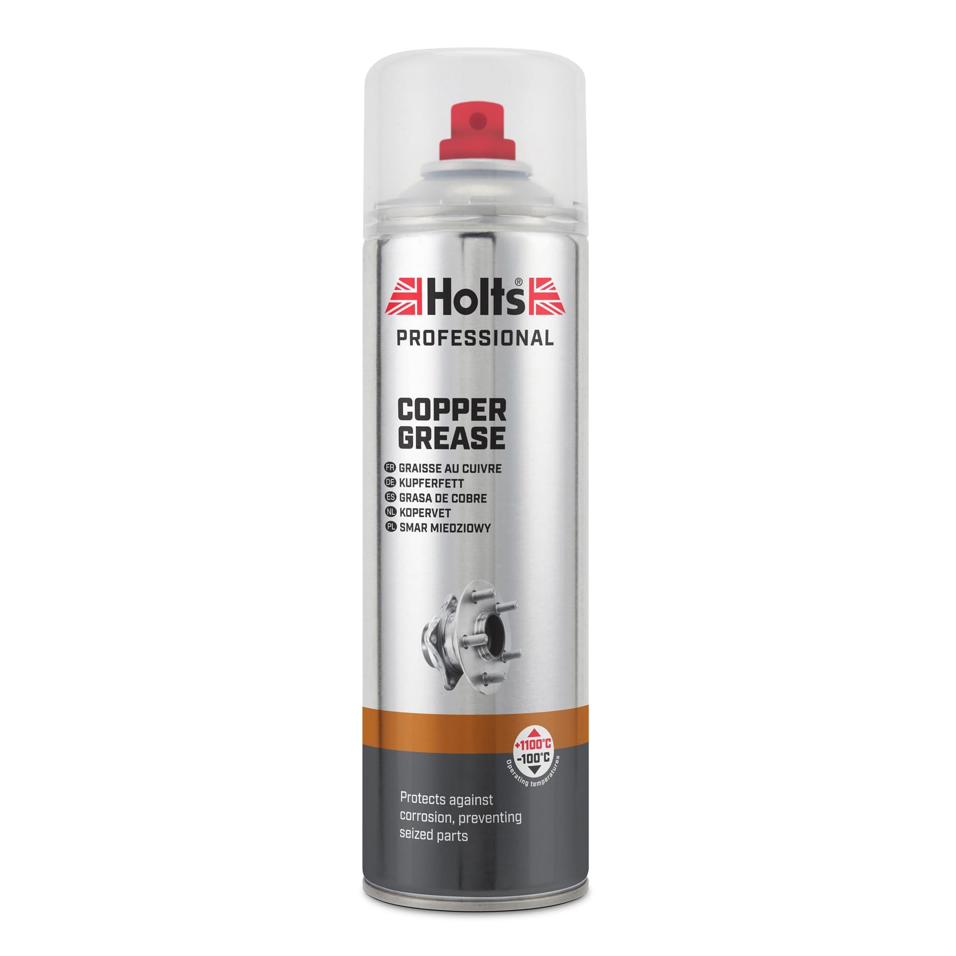 Copper Grease Spray - High Temperature, High Performance for Brake Pads & Callipers, Prevents Seizing, Rust & Corrosion for Car, Bike & Motorcycle - 500ml Spray Can