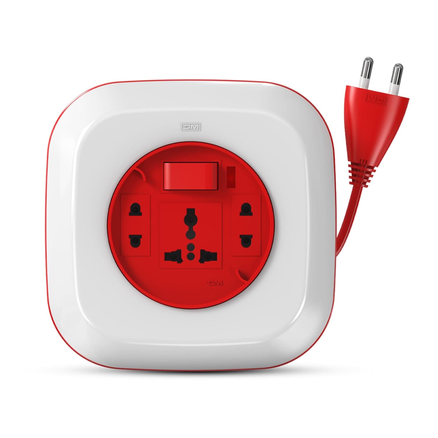 GM 8.2 mtr Cord Wire Flex Box with 3 Universal Sockets | 2-Pin Plug, 6A 240V, LED Indicator, Heat Resistant, Multipurpose Power Strip for Home, Office & Travel.