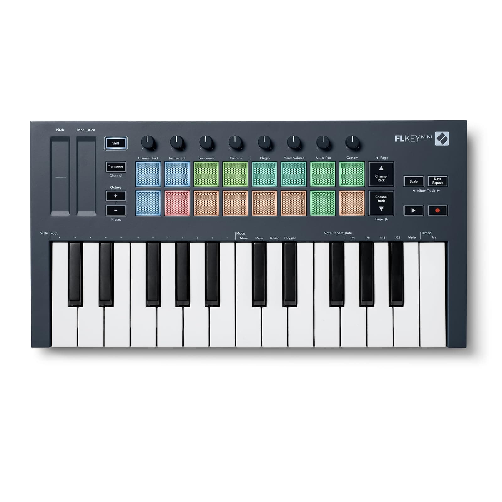 FLkey Mini — Portable 25-Key, USB, MIDI Keyboard Controller with FL Studio Integration for Music Production
