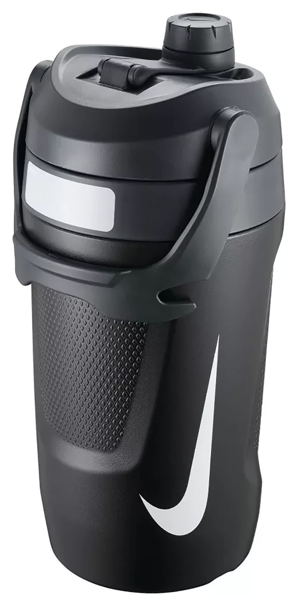 Nike Polypropylene, Polyethylene, Polyurethane, Silicone Fuel Jug 64 Oz Chug Bottle Black | White, 64. ounce