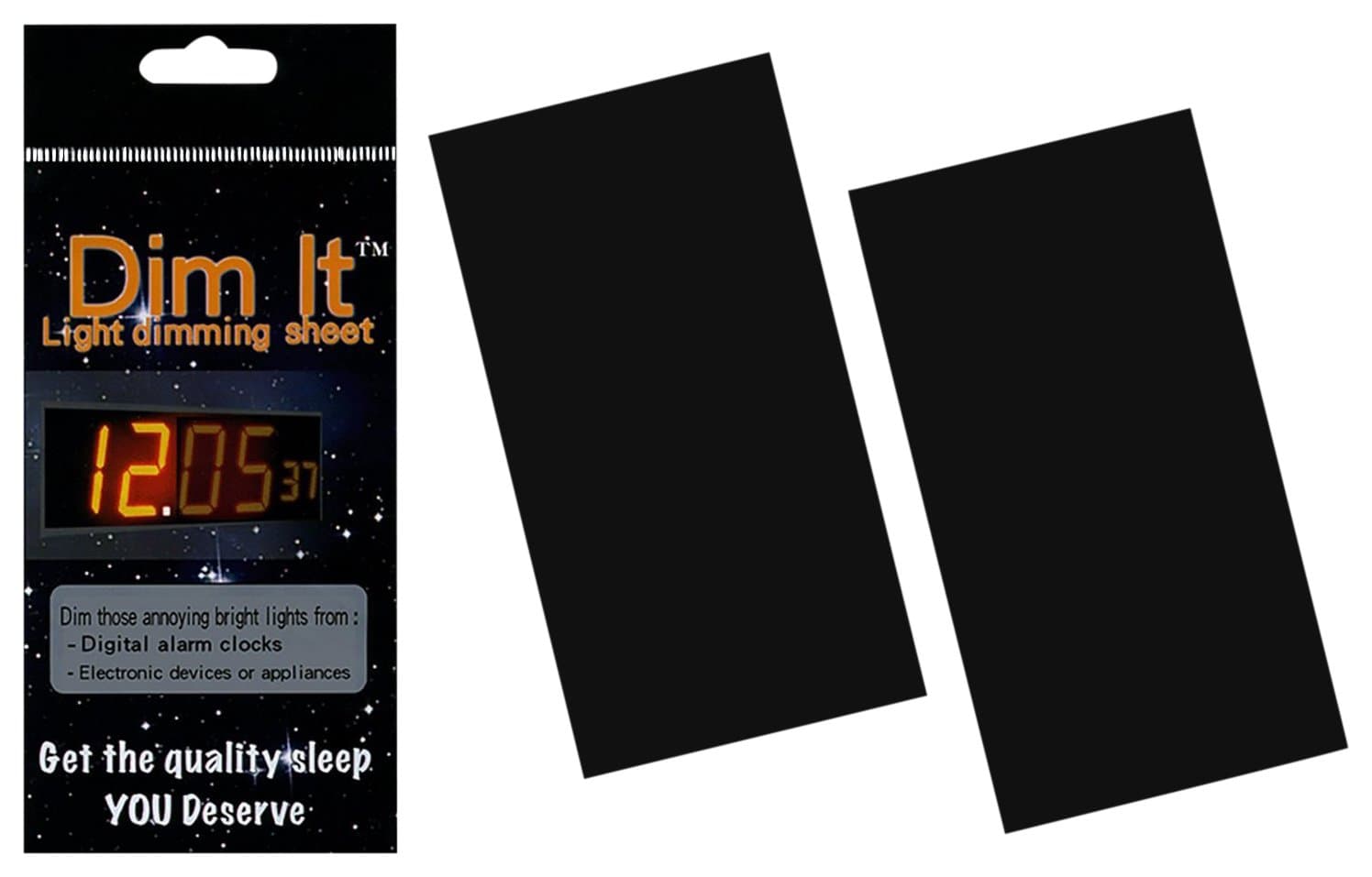Dim It Light Dimming 1 Pack Sheet - Medium Size Sheet, Light Blocking LED Covers, Great Dimming for Alarm Clocks, Cell Phones, Electronic Games, appliances | Color Black, Custom Size
