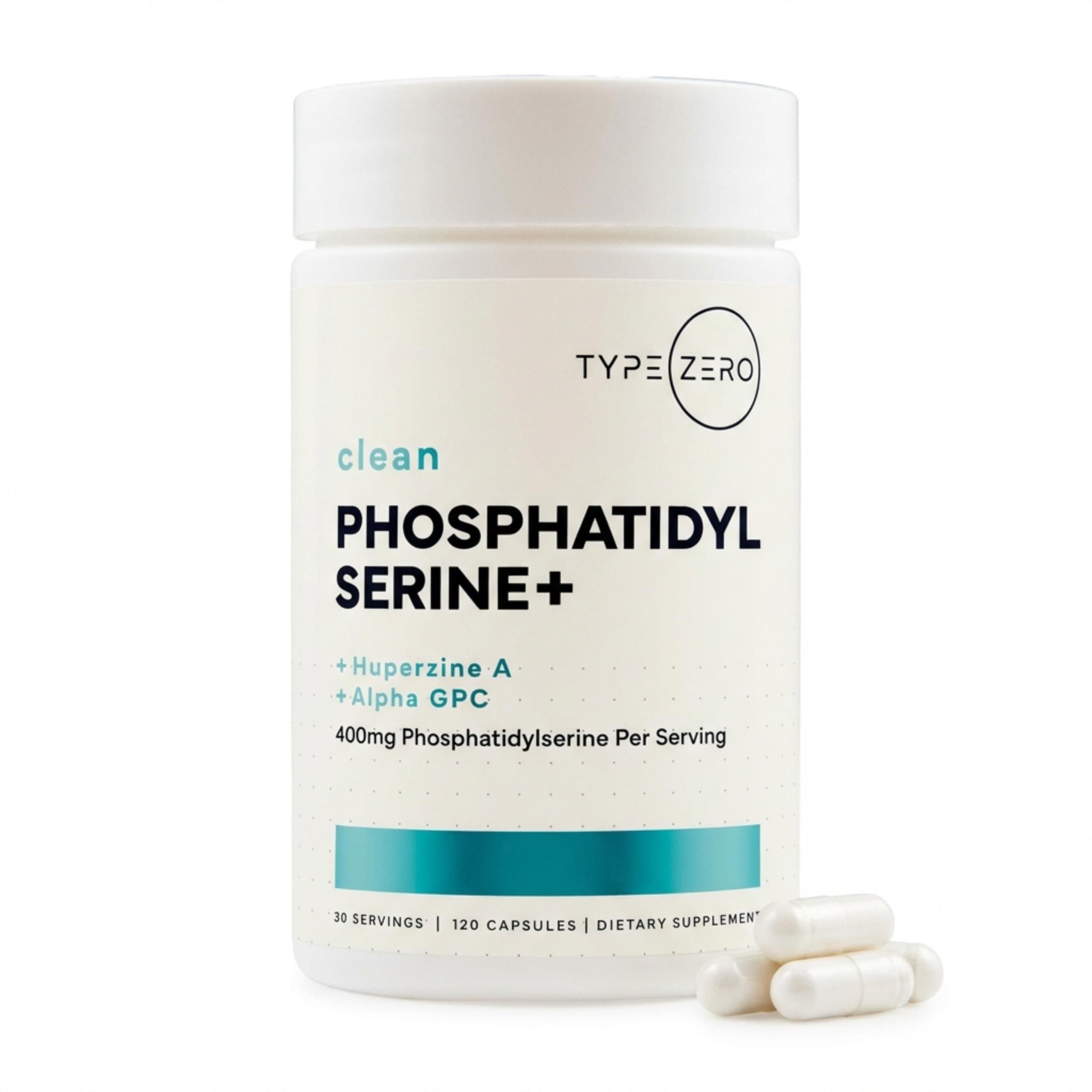 Type Zero Phosphatidylserine 3X Strength Nootropics Brain Support Supplement w/Alpha GPC, Huperzine A & Phosphatidylserine - Clean Focus & Memory Supplement for Brain Pills