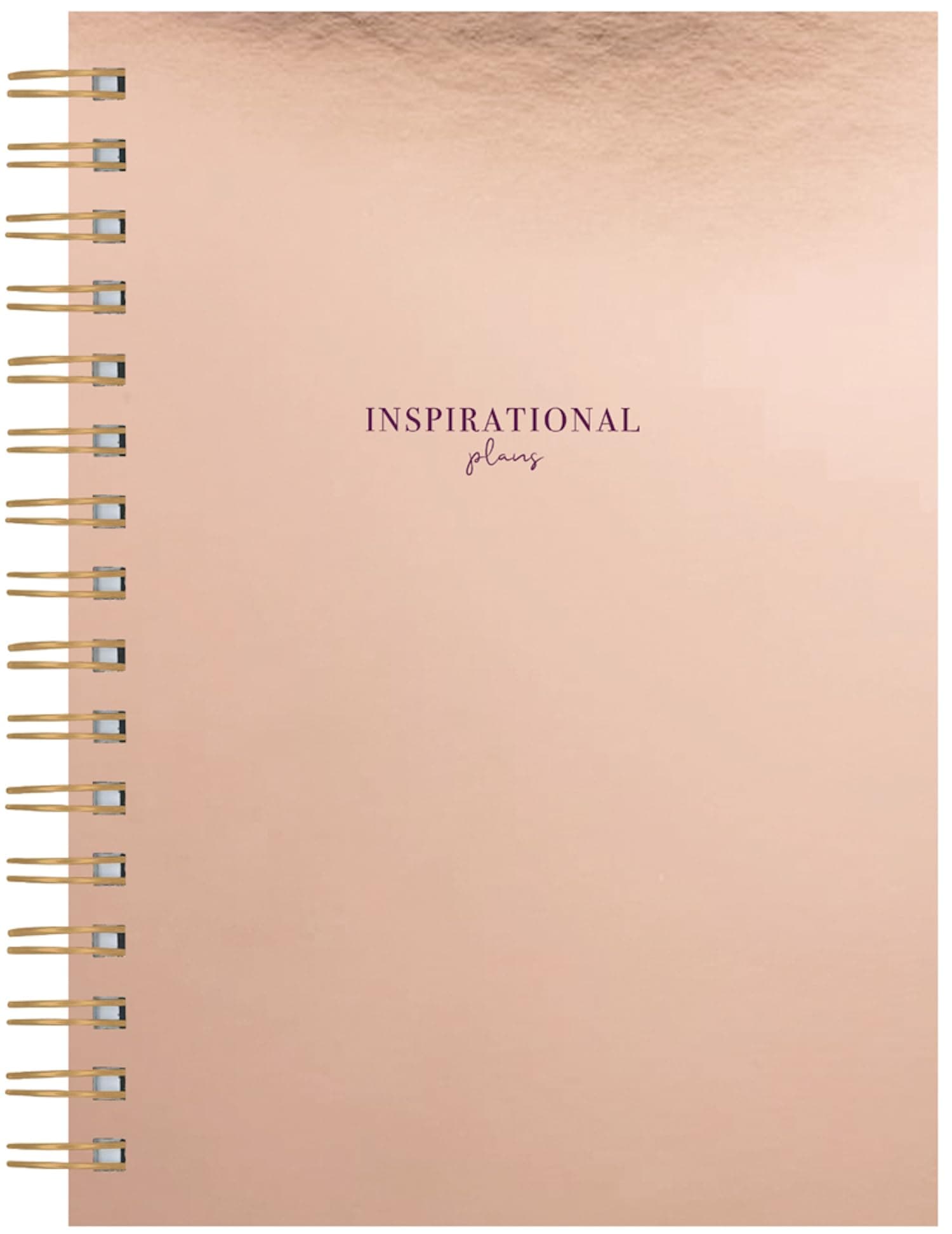 A5 Bullet Dotted Grid Planner 192 Pages Wiro Bound Rose Gold Inspirational Plans Hardback Cover