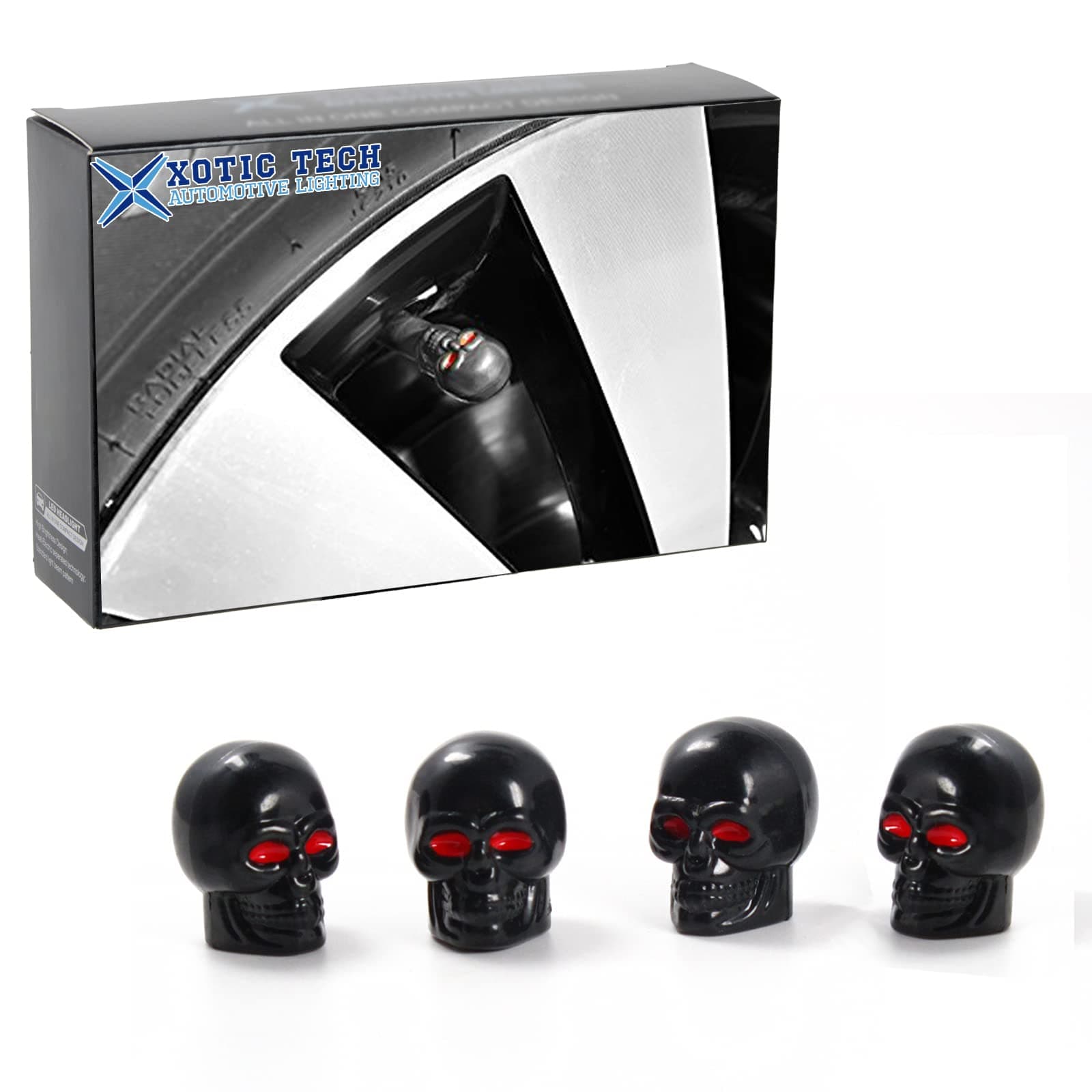 Skull Tire Stem Valve Caps