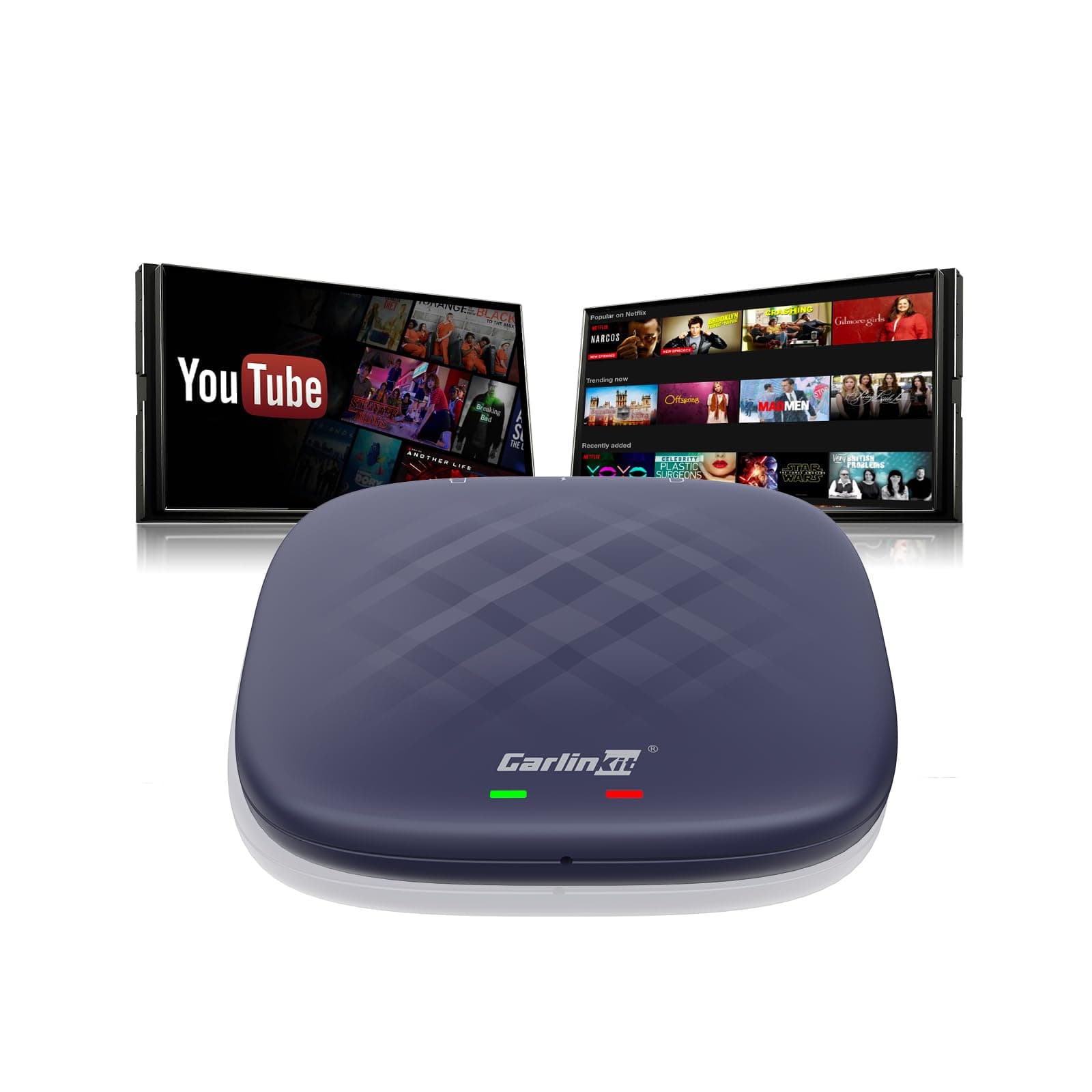 Carlinkit CarPlay AI Box Android 13.0 Wireless CarPlay & Android Auto Adapter, Compatible with Netflix/YouTube/TIK Tok/TF Card, Plug & Play for Cars Equipped with OEM Wired CarPlay 8-Core (8G+128G)