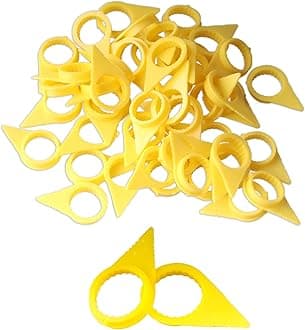 Wheel Check Loose Wheel Nut Indicator for 22 23 24MM Nuts Replace High Visibility Yellow Nut Indicator, PU Material - 50PCS