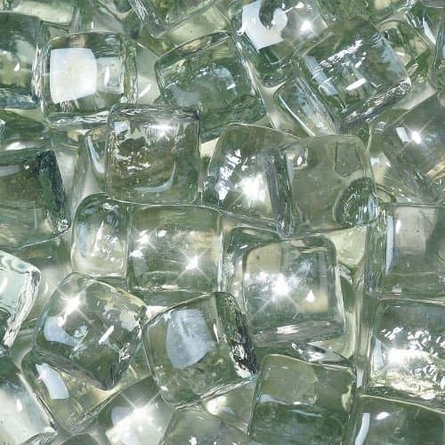 10 lbs. Fire Drop 1/2" Clear Reflective Fire Glass