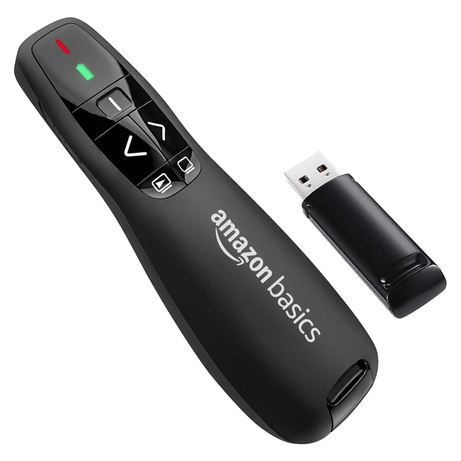 Amazon Basics Wireless Laser Controller for Presentation, with USB Receiver and Battery Indicator (Battery Not Included)