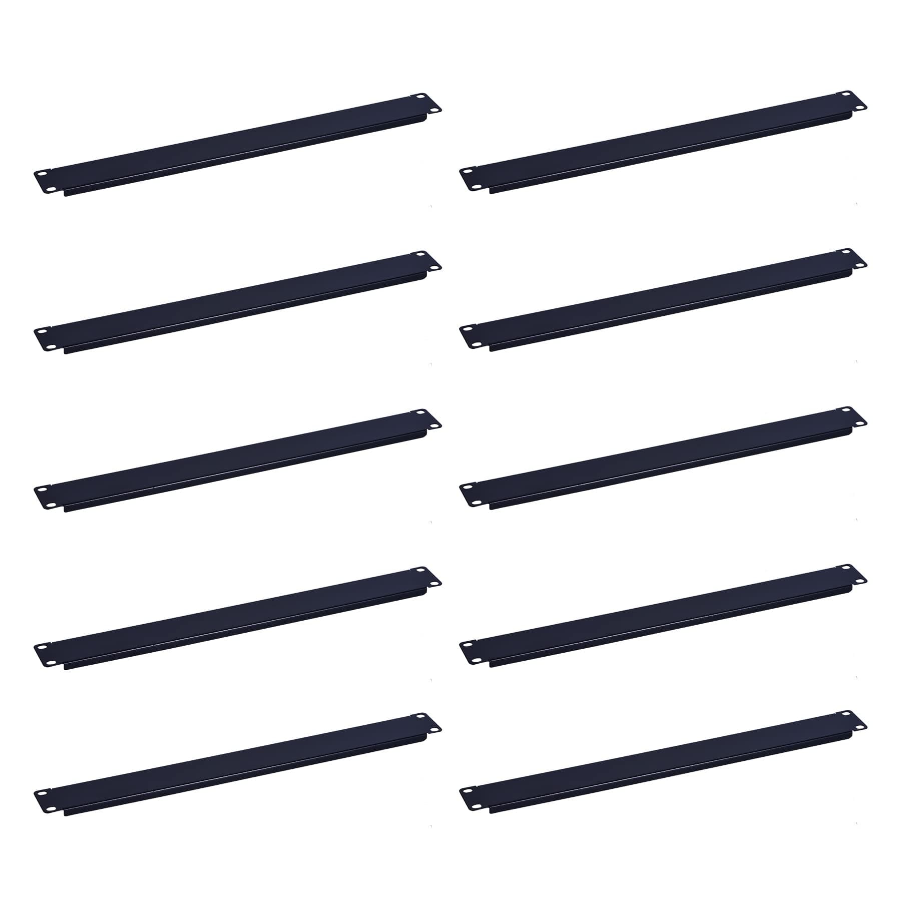 RackPath 1U Blank Rack Mount Panel Spacer (10 Pack) for 19in Server Rack Enclosure or Network Cabinet