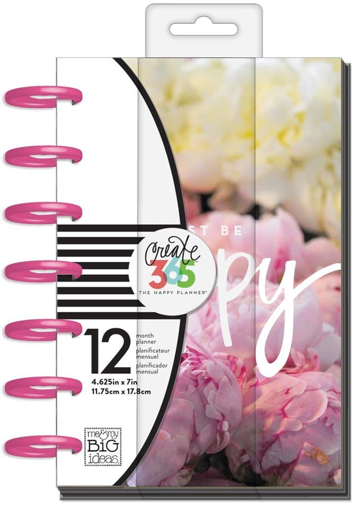Create 365 The 2017 Mini Happy Planner, Peony, 12 Month Planner, January 2017 - December 2017