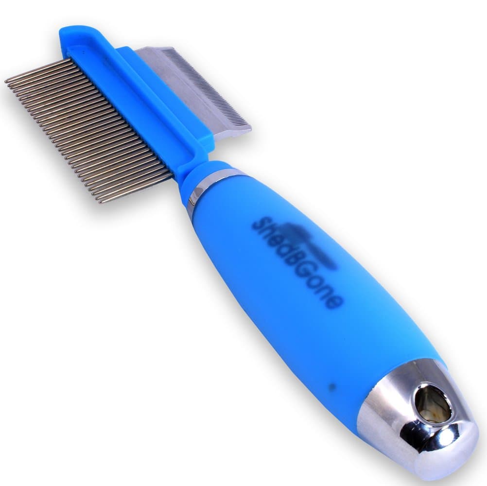 De-Shedding Tool - 2-in-1 Pet Grooming Tools for Cats and Dogs- Shedding Comb and Shedding Blade - 3-Year Unconditional!