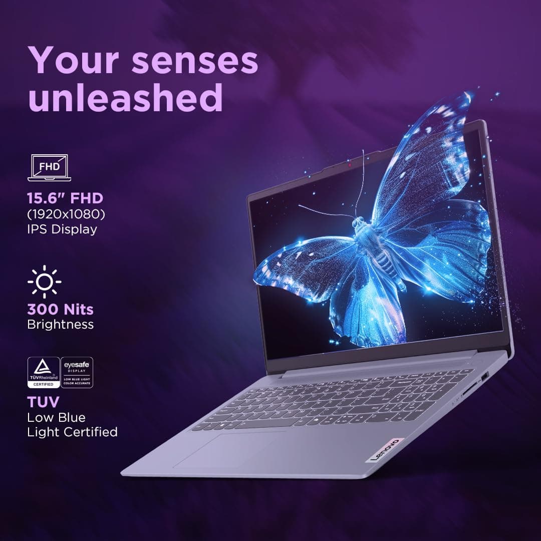 IdeaPad Slim 3 14th Gen Intel Core 5-15.6" (39.6cm) FHD IPS Thin & Light Laptop (16GB/512GB SSD/Win 11/Office 2021/1Yr ADP Free/Alexa Built-in/3 Month Game Pass/Arctic Grey/1.62Kg), 83E6001JIN