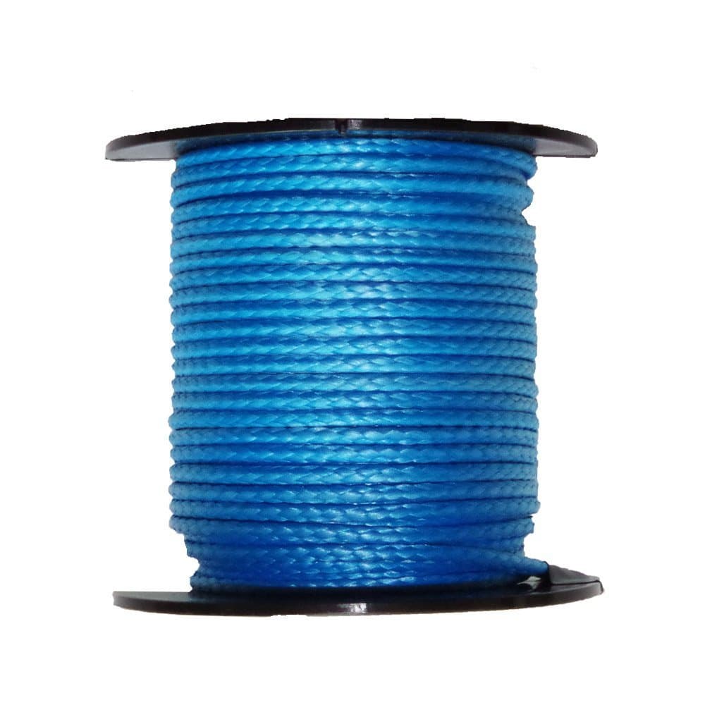 Comily Plus+ High Strength Braided Cord,100% UHMWPE Throw Line with Abrasion Flame Resistant,Tactical Paracord for Fishing,Arborist,Camping,Climbing and Outdoor Survival-7/64 x 100FT Blue Color