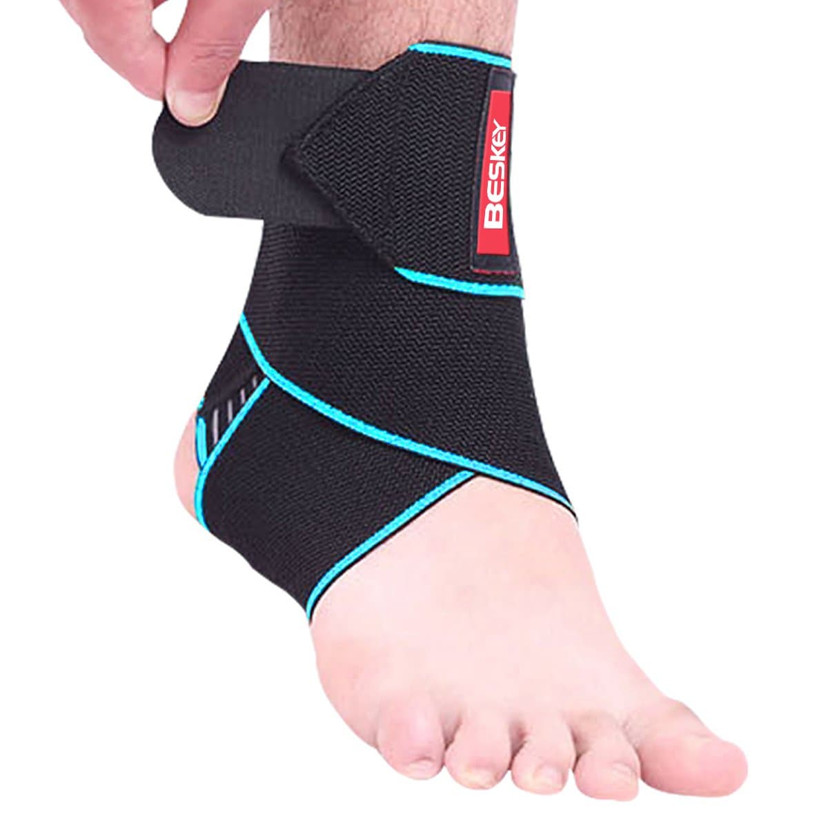 Ankle Support Brace Adjustable Breathable Elastic Nylon Material Fit for Most Size Use for Sports