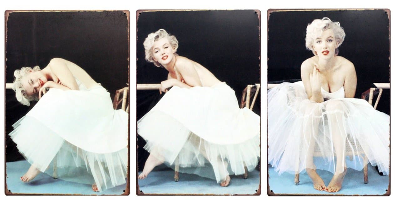 Marilyn Monroe Classical Retro Tin Sign - 11.8'' X 7.87'' - 3pcs/lot