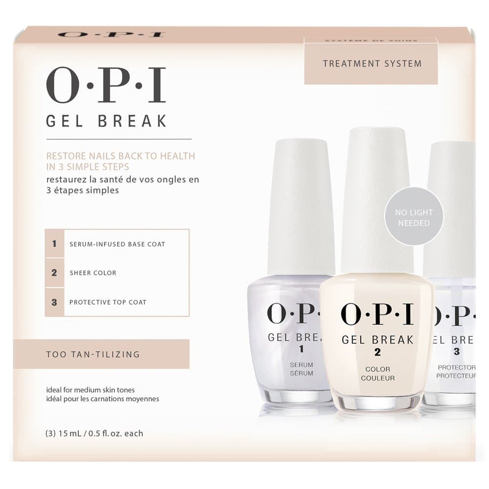 OPI Gel Break Treatment System Kit – Too Tan Tilizing – 15ml/0.5oz each