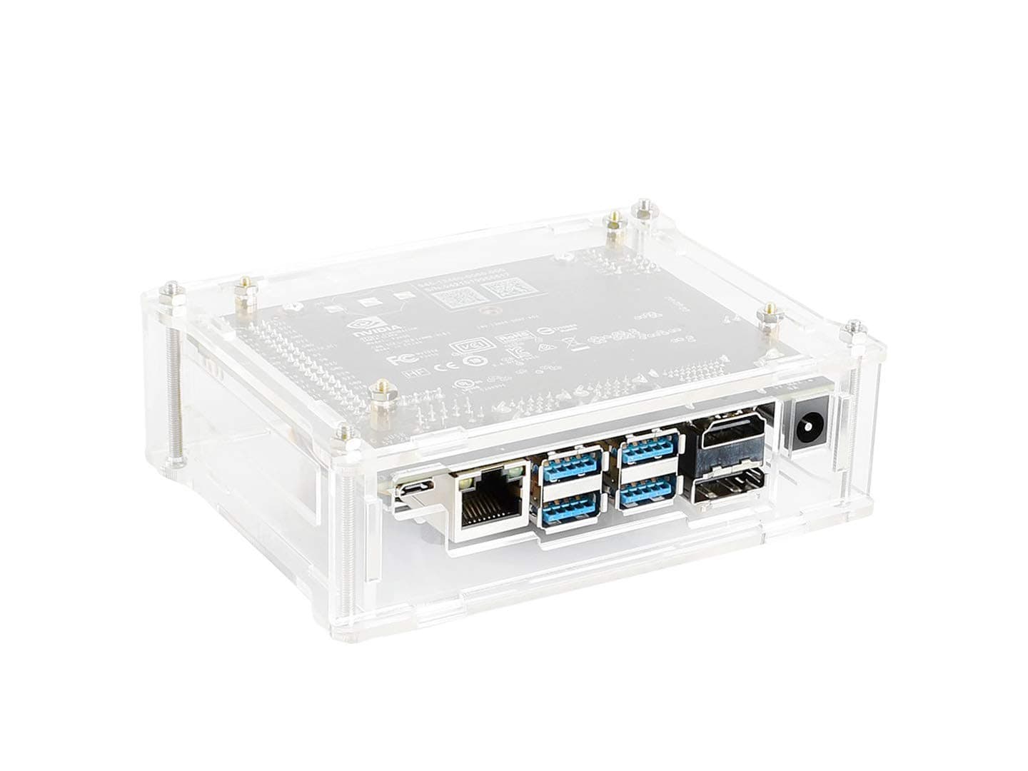 Acrylic Clear Case (Type A) for NVIDIA Jetson Nano Developer Kit Easy Access to the Peripheral Connectors and Supports Cooling Fan
