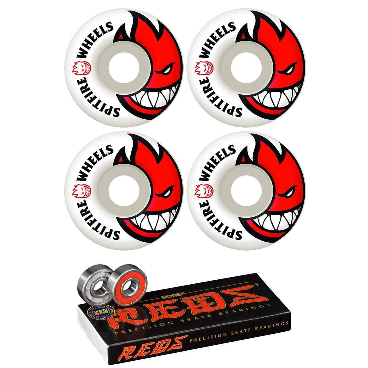 Spitfire Skateboard Wheels Bighead with Bones Reds Bearings